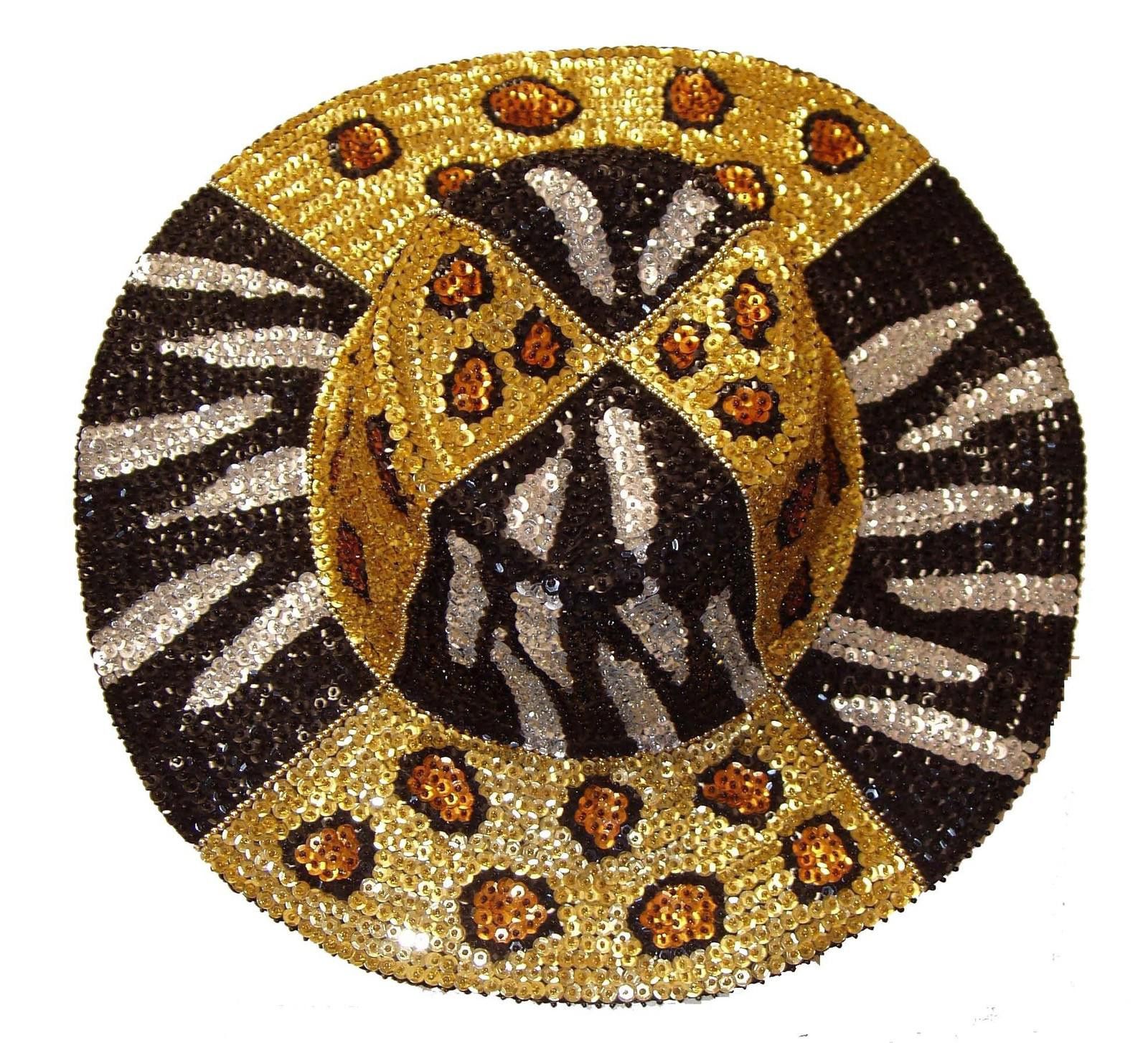 Designer Sequin Cowboy/Cowgirl Hat TIGER/LEOPARD Size ONE SIZE - 1 Preview