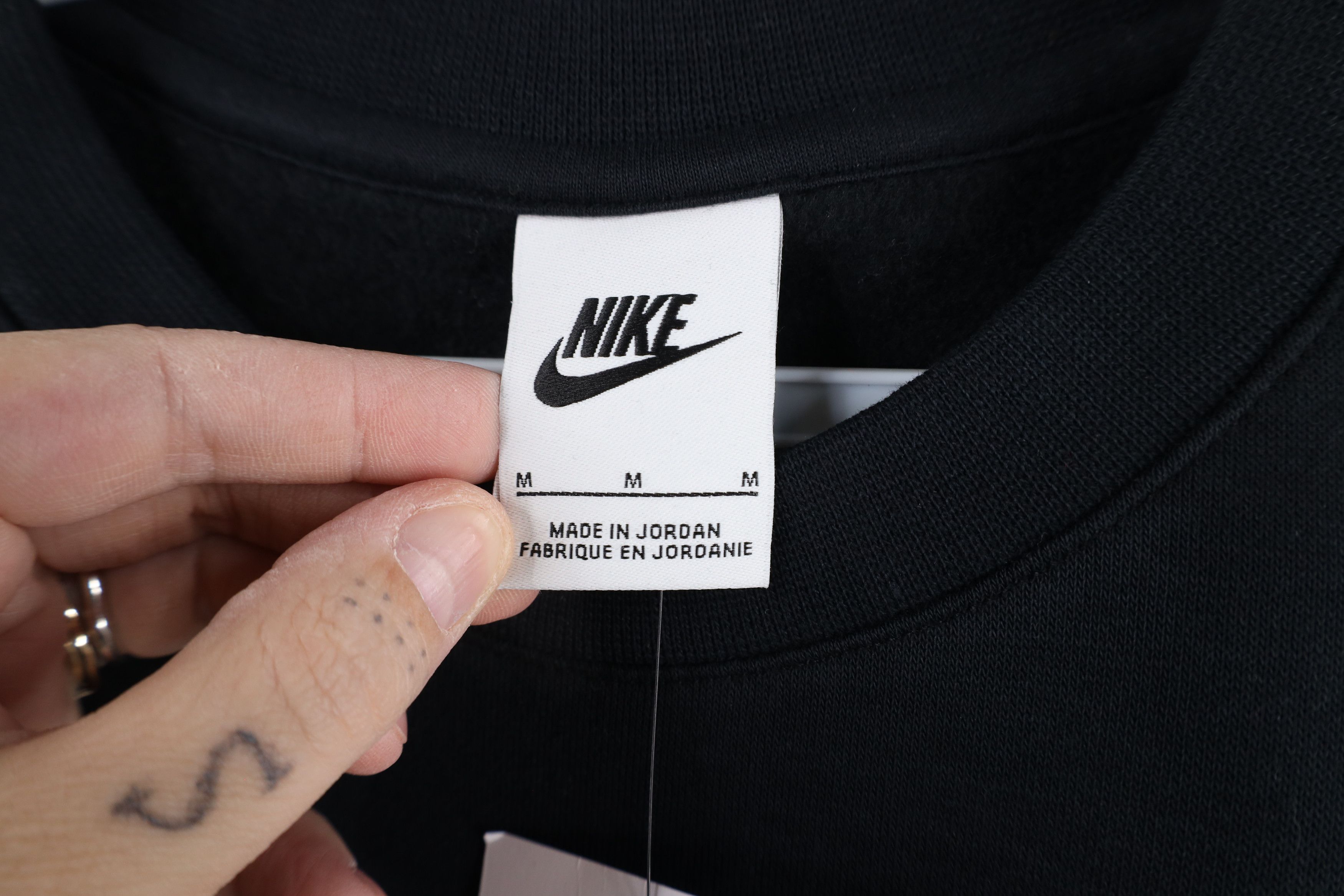 Nike × Vintage Deadstock Nike Scott Mini Swoosh Crewneck Sweatshirt Black Size US M / EU 48-50 / 2 - 7 Thumbnail