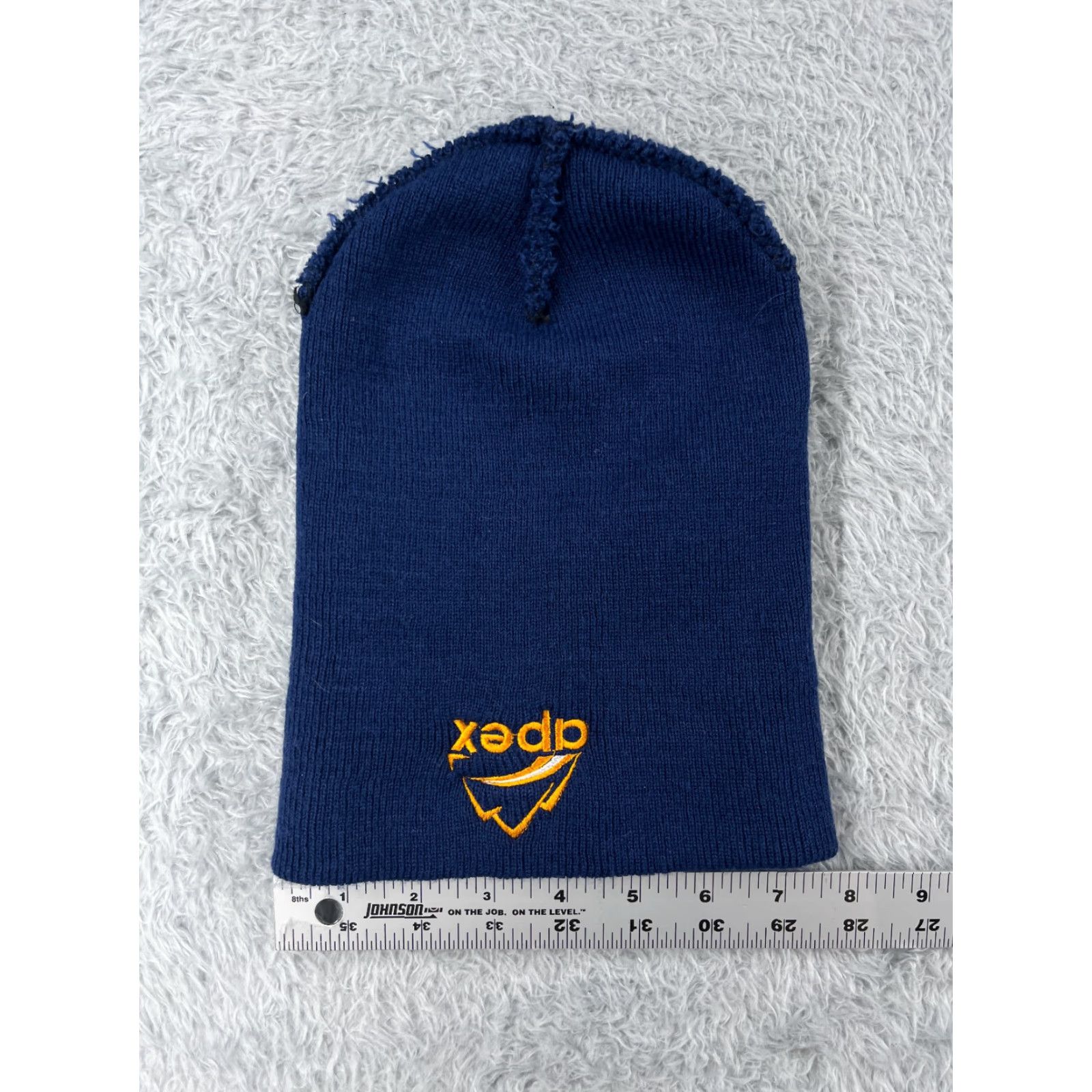 Vintage Apex Leadership Co. Beanie Knit Adult One Size Blue Blackout - Beanie Cap Winter Outdoor Ski Hiking Hat Mens Womens Unisex 90s Fundraiser Theme Size ONE SIZE - 5 Thumbnail
