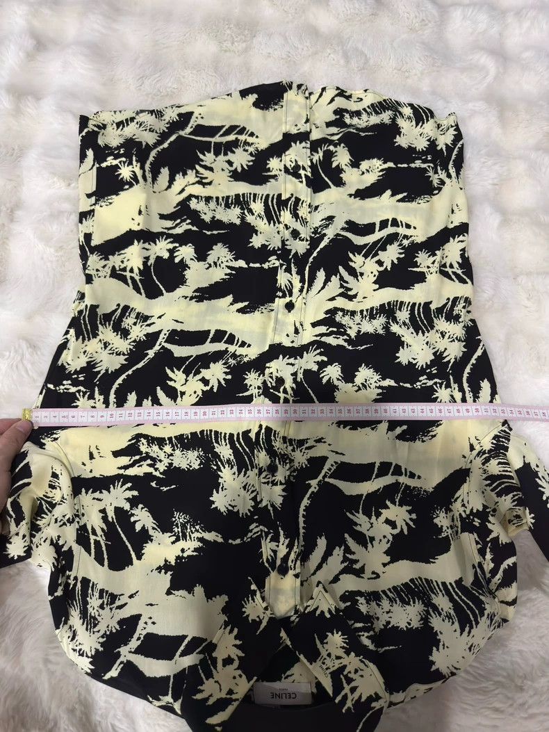 Celine Celine size 38 Coconut logo shirt Size US M / EU 48-50 / 2 - 8 Thumbnail