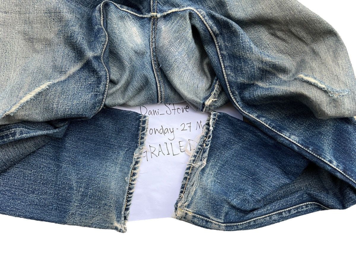 Kapital Kountry Vintage Kapital Distressed Straight Cut Denim Jeans 31x32 Size US 31 - 9 Thumbnail