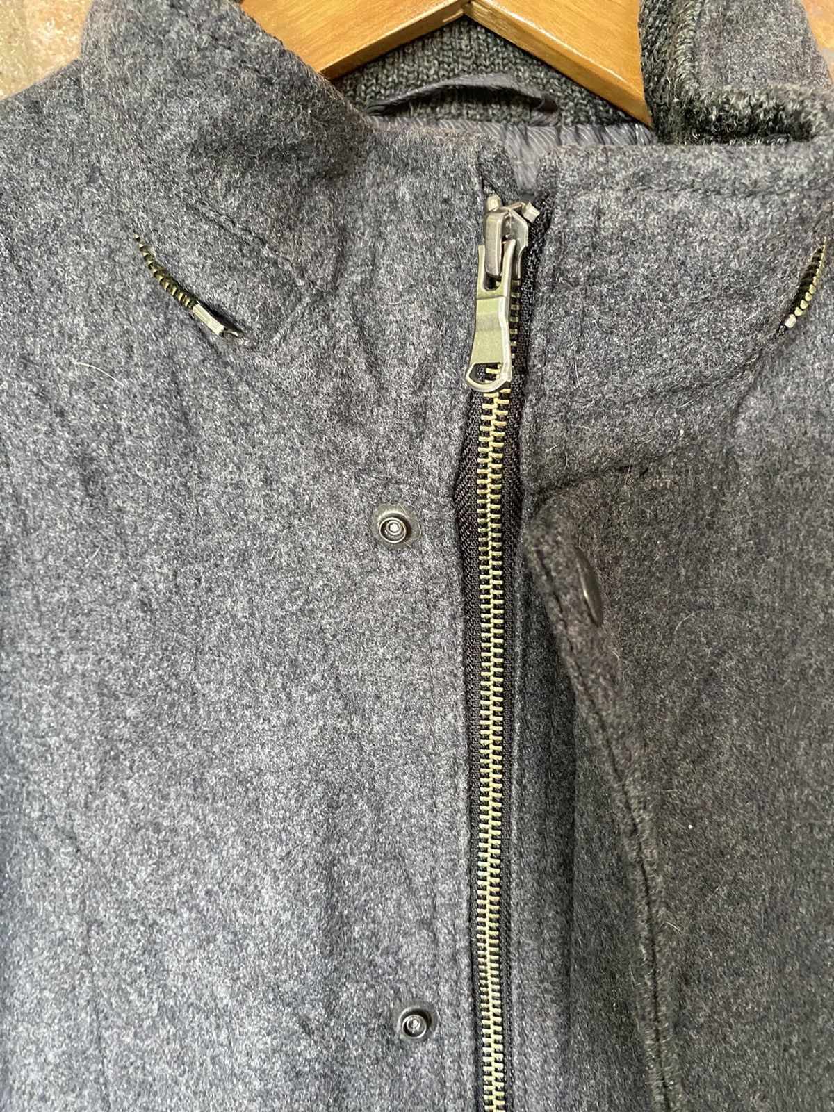 Tete Homme 🔥2000s Tete Homme Leather sleeve varsity wool jacket Size US L / EU 52-54 / 3 - 12 Thumbnail