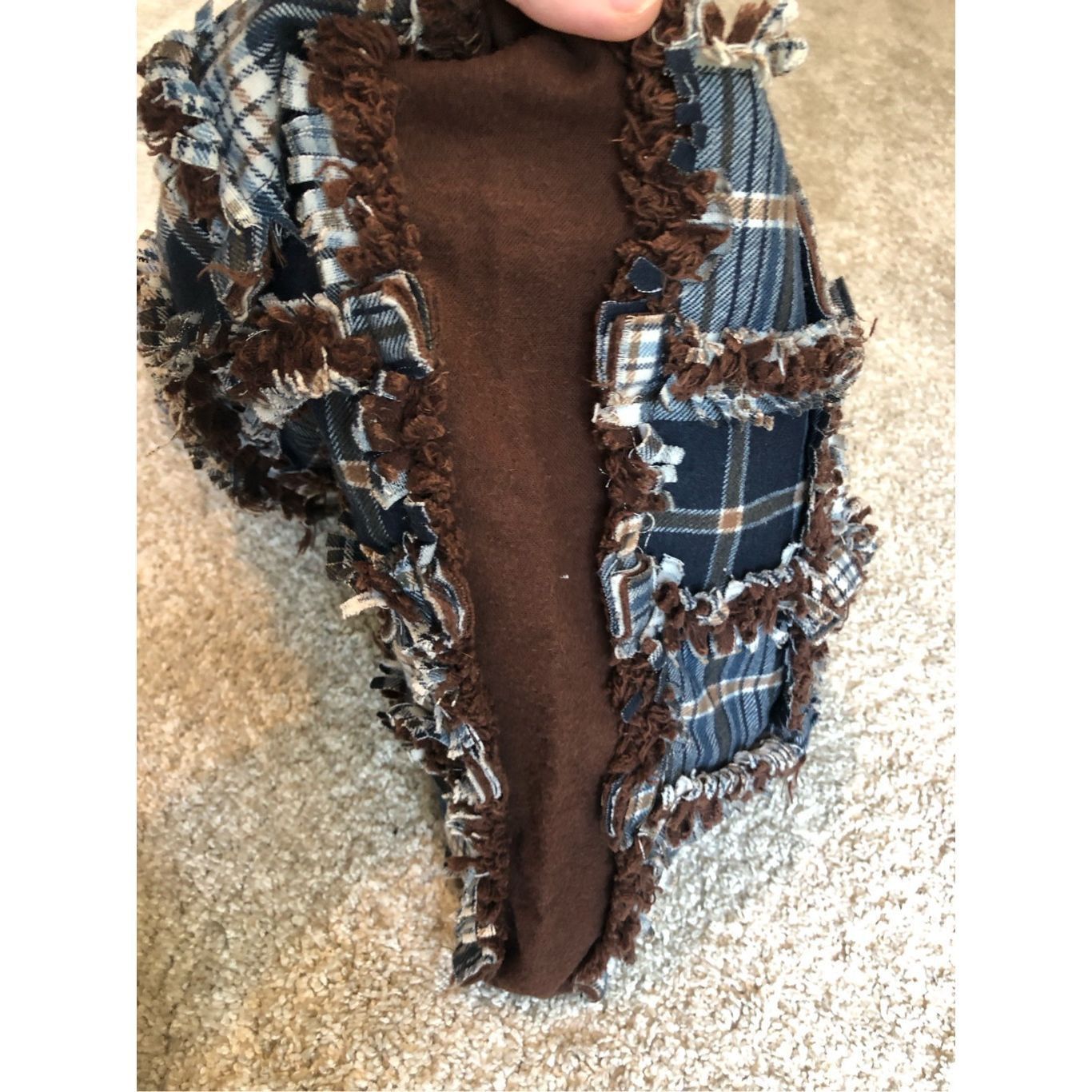 Other Women’s Blue and Brown Plaid Patchwork Shoulder Bag Size ONE SIZE - 5 Thumbnail