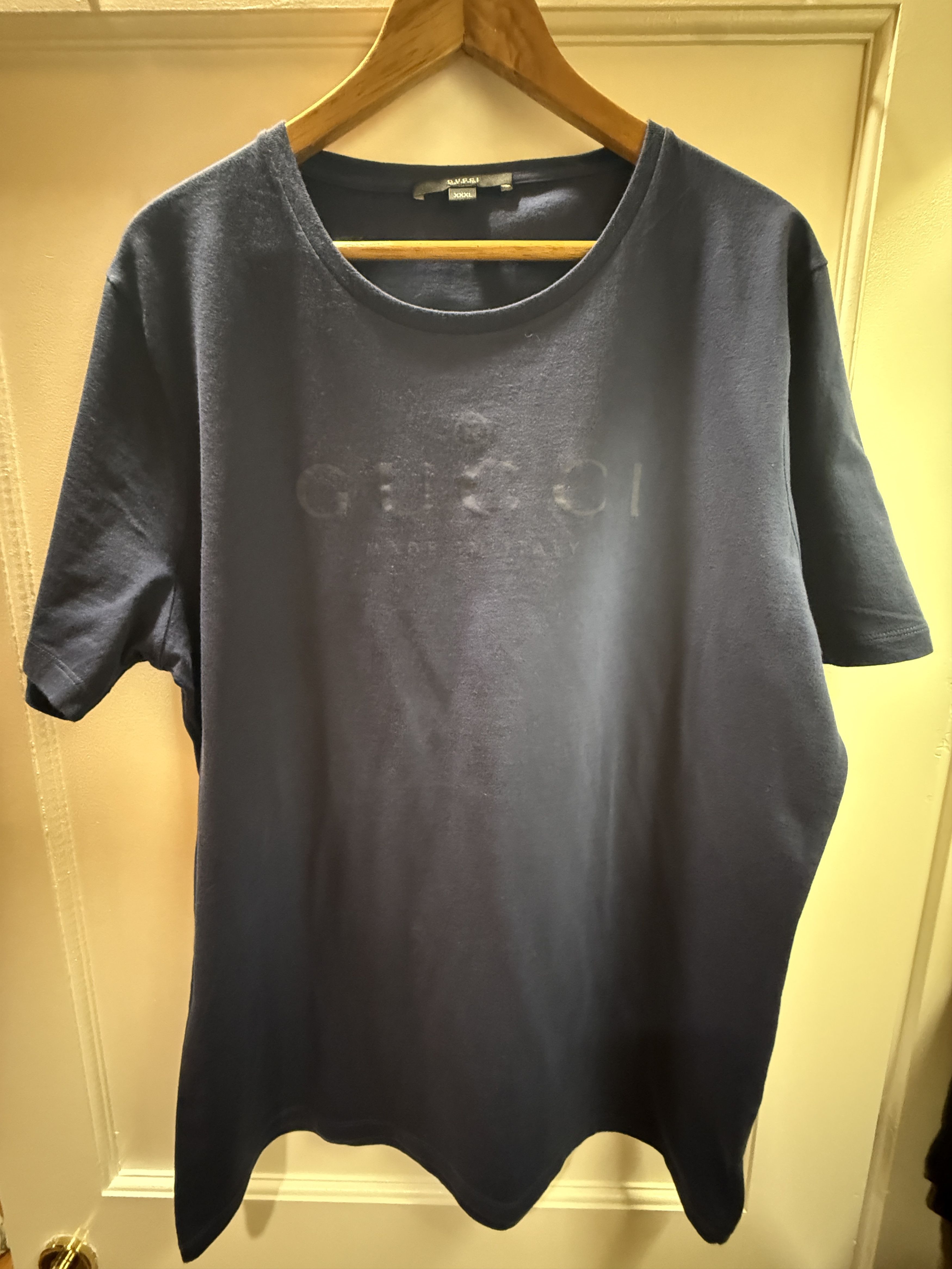 Gucci Gucci Logo T-shirt In Blue Size XXXL Size US XXL / EU 58 / 5 - 1 Thumbnail