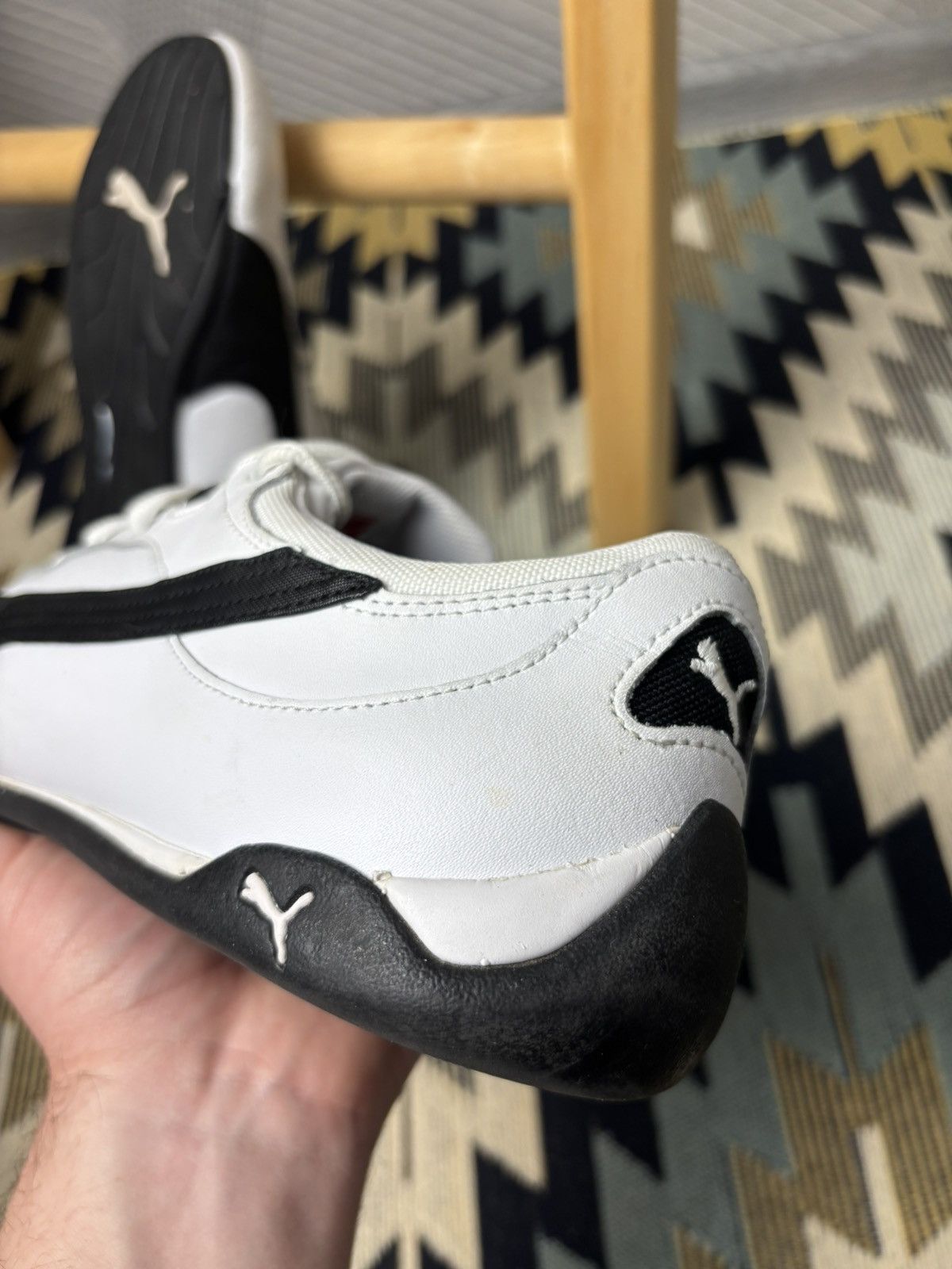 Puma Puma Speedcat leather shoes white and black Size US 10.5 / EU 43-44 - 13 Thumbnail
