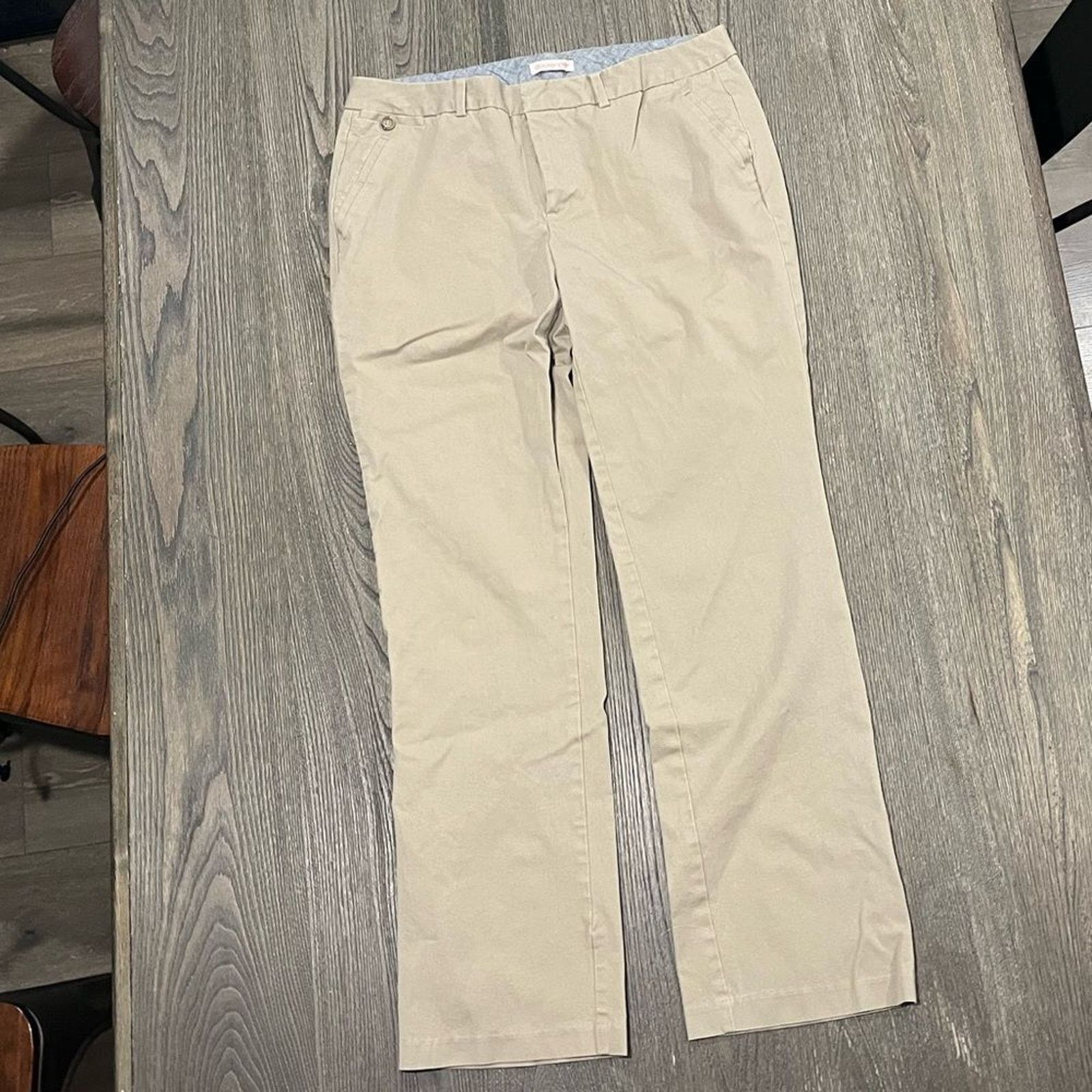 Dockers Dockers Khaki Dress Pants Straight Leg Flat Front Mid Rise12 Size 34" / US 12 / IT 48 - 1 Thumbnail