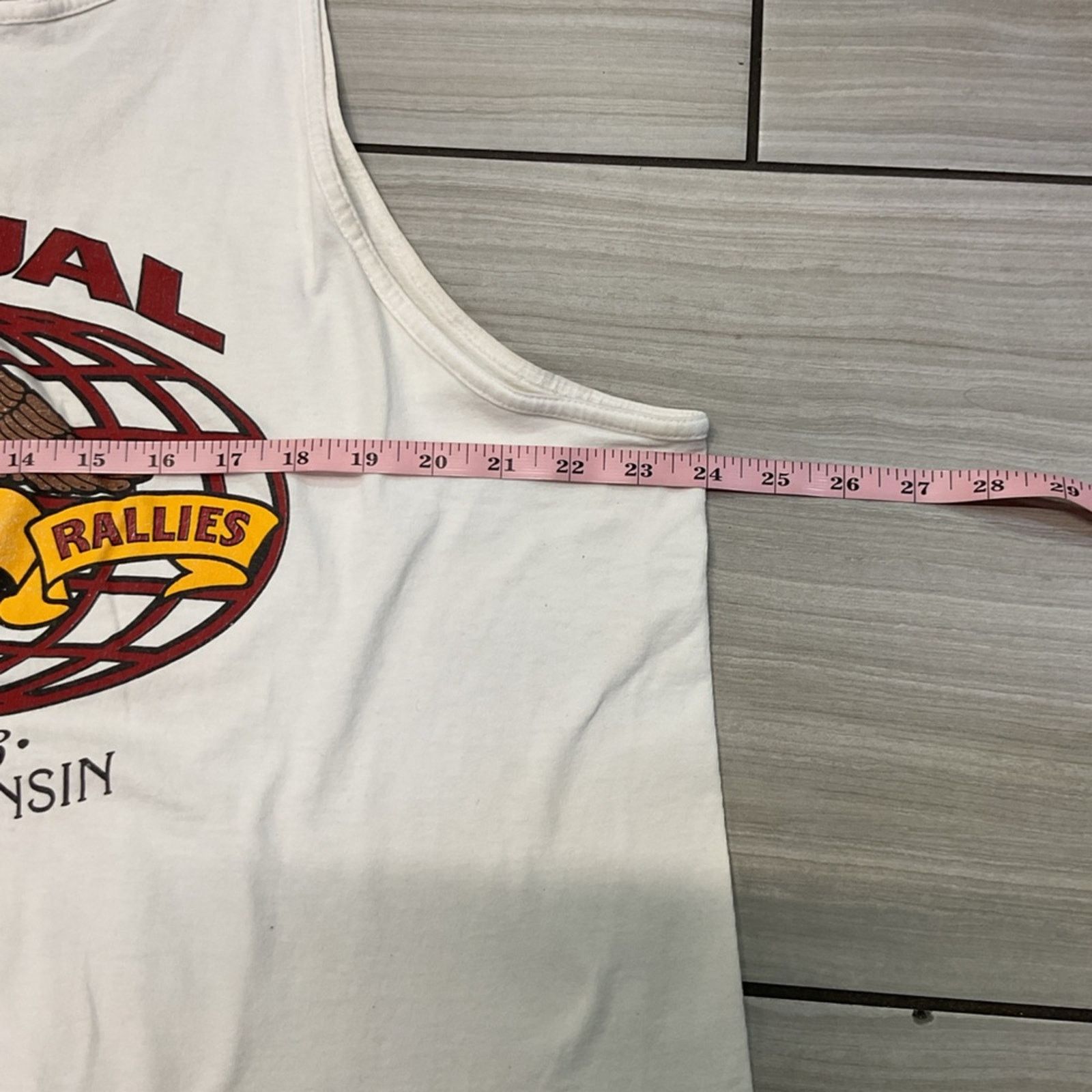 Vintage Harley 1993 10th Anniversary White Tank Top Size US XXL / EU 58 / 5 - 7 Thumbnail