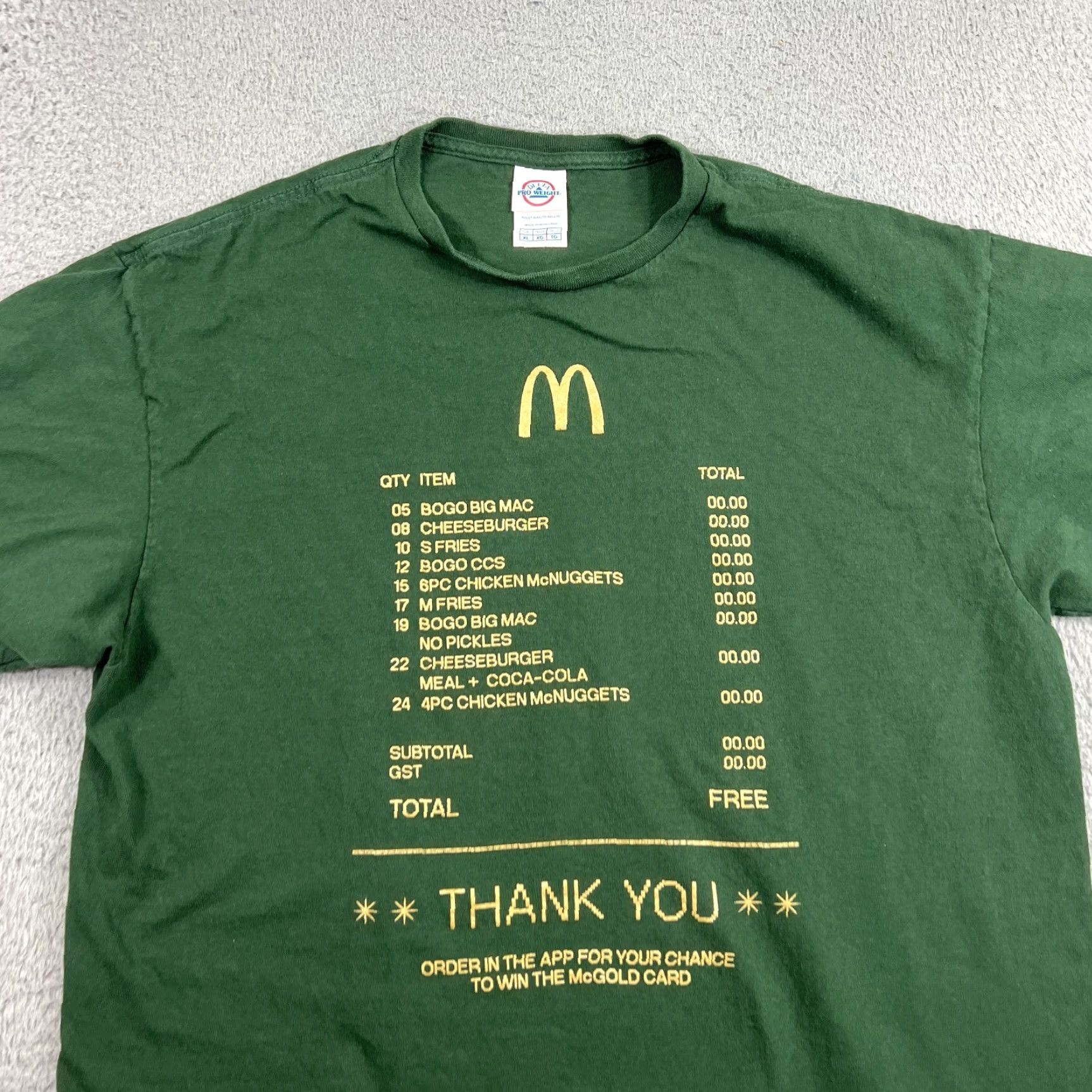 Vintage VINTAGE McDonald’s Gold Card Promotional T-Shirt XL Green McDonald’s Shirt Mens Short Sleeve Crew Neck Logo 1990s Size US XL / EU 56 / 4 - 2 Thumbnail