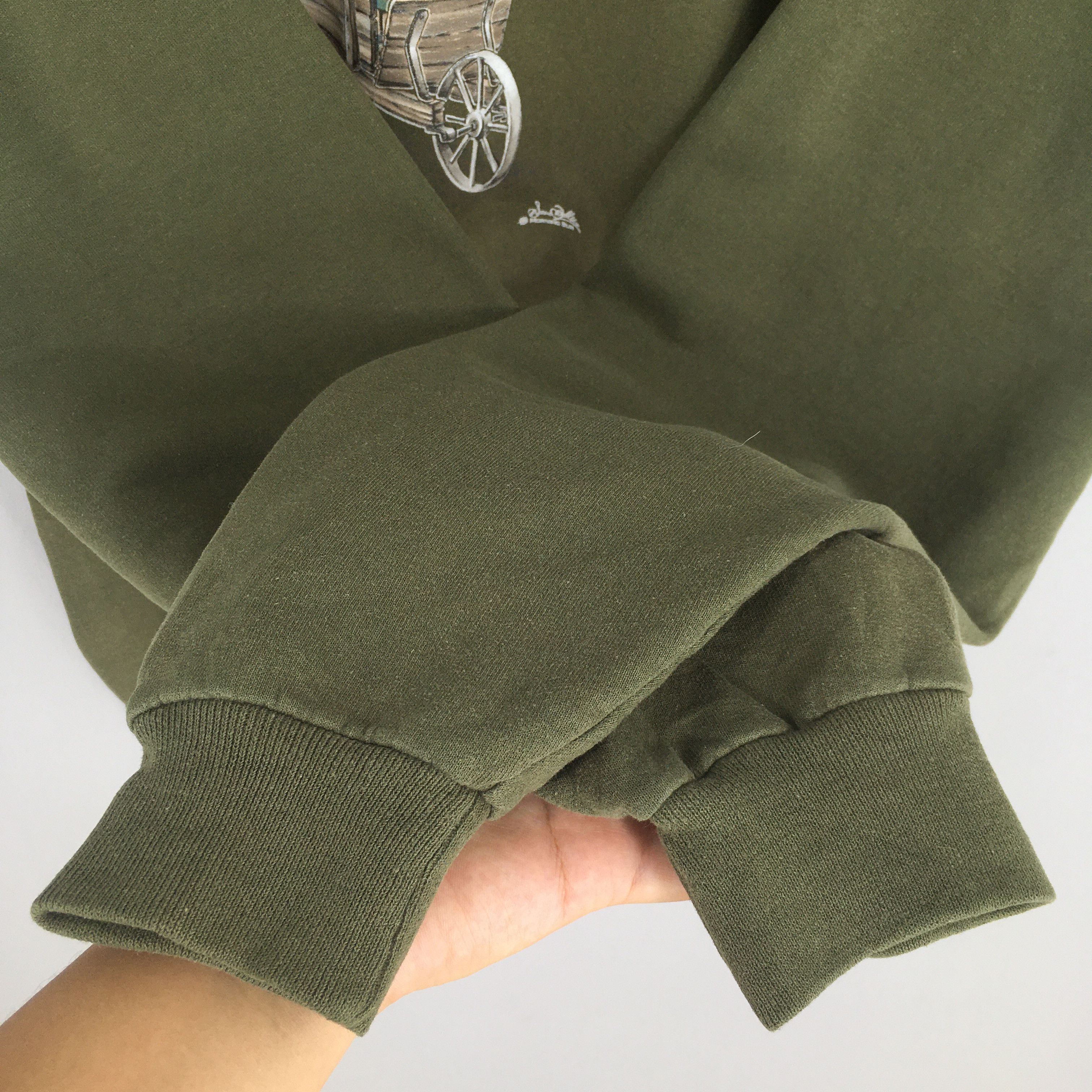 Country Road Vintage 90s Pumpkin Farm Green Sweatshirt XLarge Size US XL / EU 56 / 4 - 4 Thumbnail
