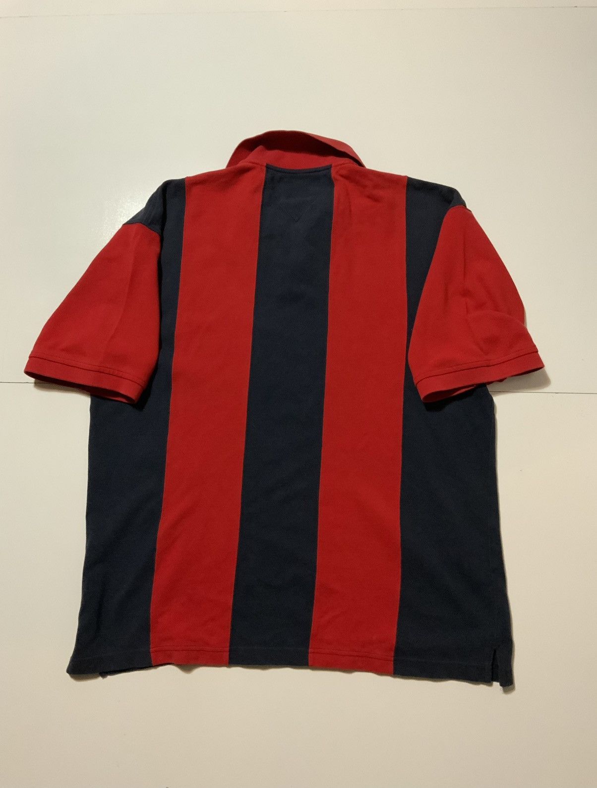 Tommy Hilfiger × Vintage Vintage Tommy Hilfiger Vertical Striped Rugby Polo Shirt Size US XL / EU 56 / 4 - 2 Thumbnail