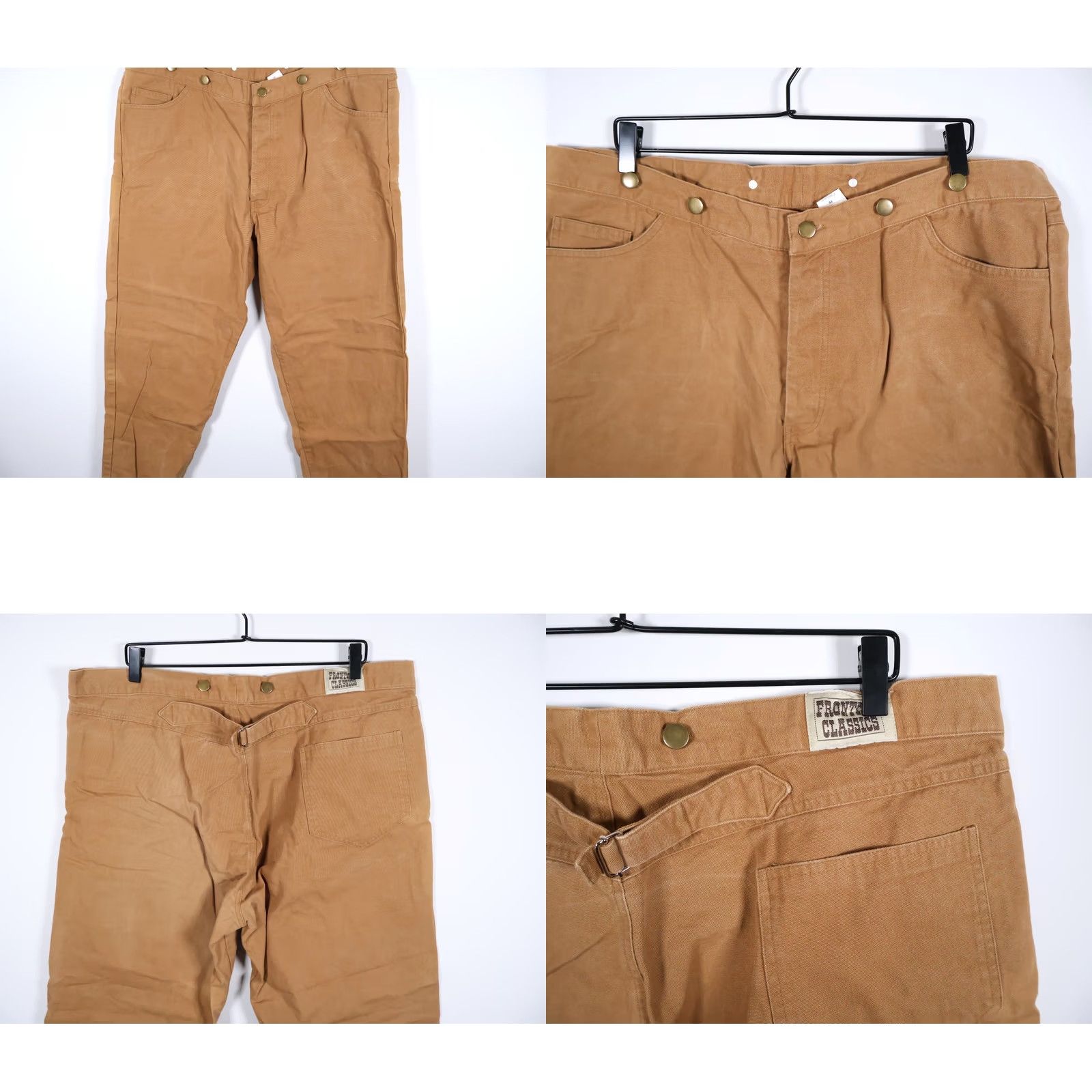 Vintage Frontier Classics Mens Pants - 44 - Brown Canvas Buckle Back Size US 40 / EU 56 - 9 Thumbnail