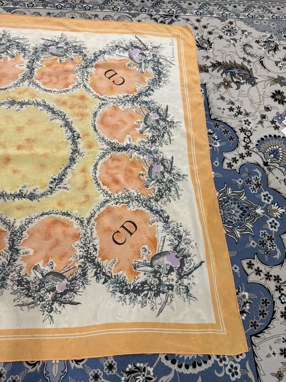 Christian Dior Monsieur × Dior Christian Dior CD Art Silk Scarf 34" Size ONE SIZE - 7 Thumbnail