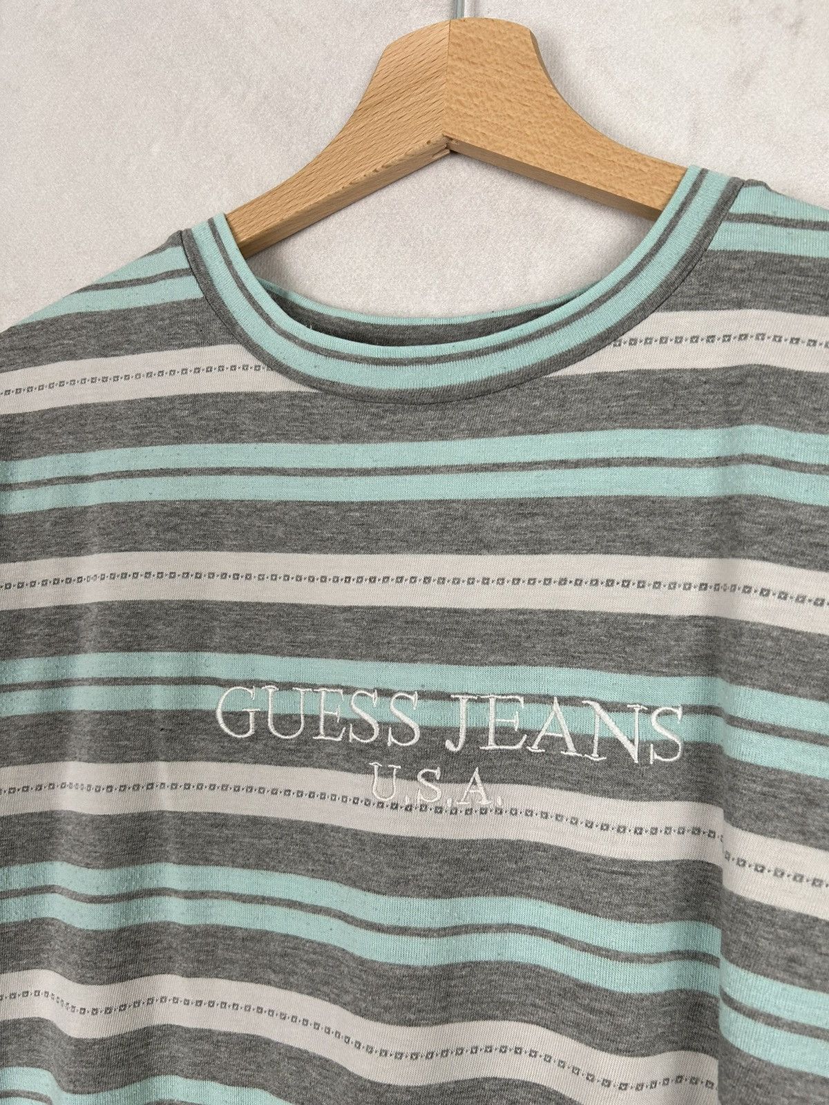 Guess Vintage Guess 90s Striped Tee Rare ASAP Rocky USA Rare Hype Size US M / EU 48-50 / 2 - 3 Thumbnail
