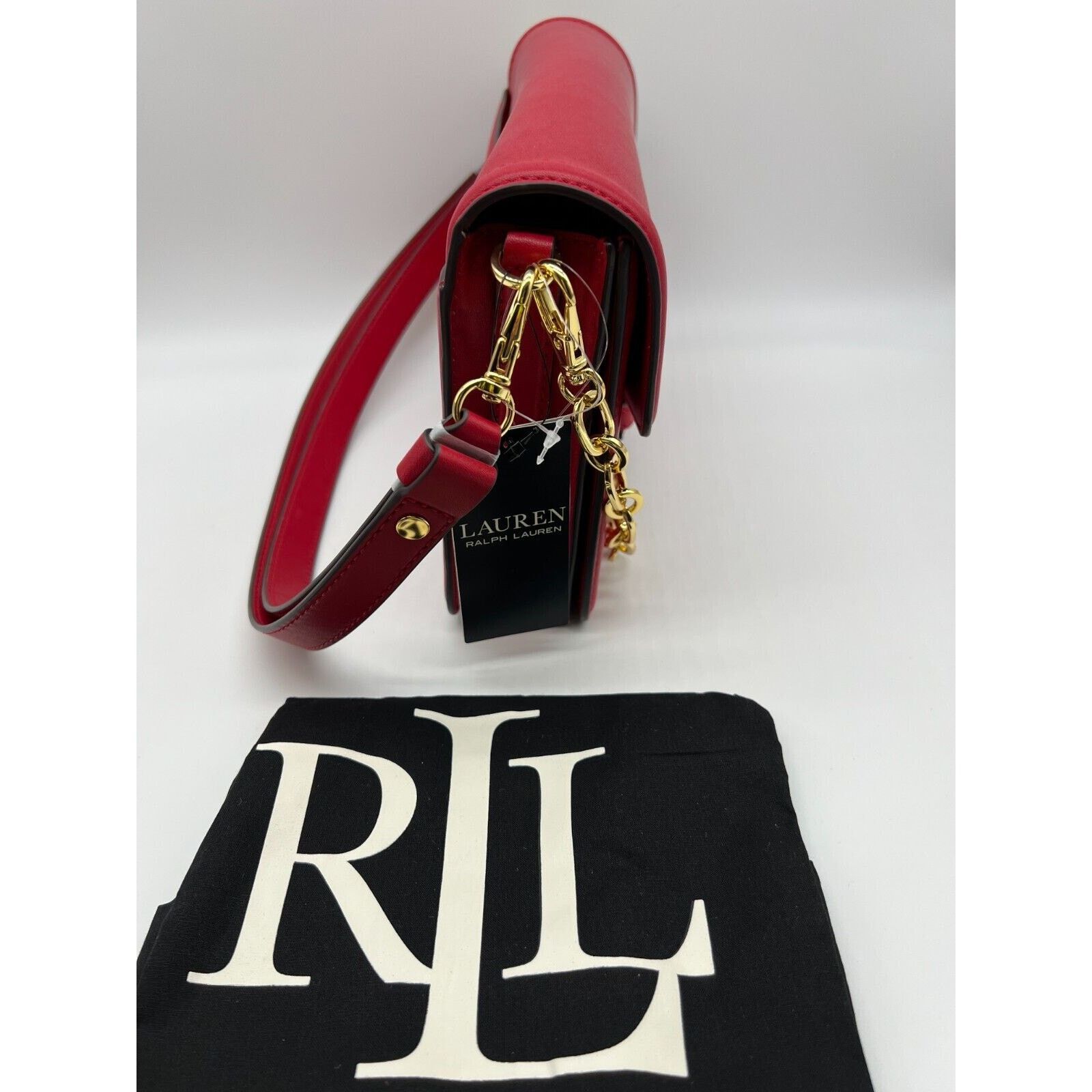Lauren Ralph Lauren Lauren Ralph Lauren Holiday Red Leather Women Shoulder Bag Size ONE SIZE - 6 Thumbnail