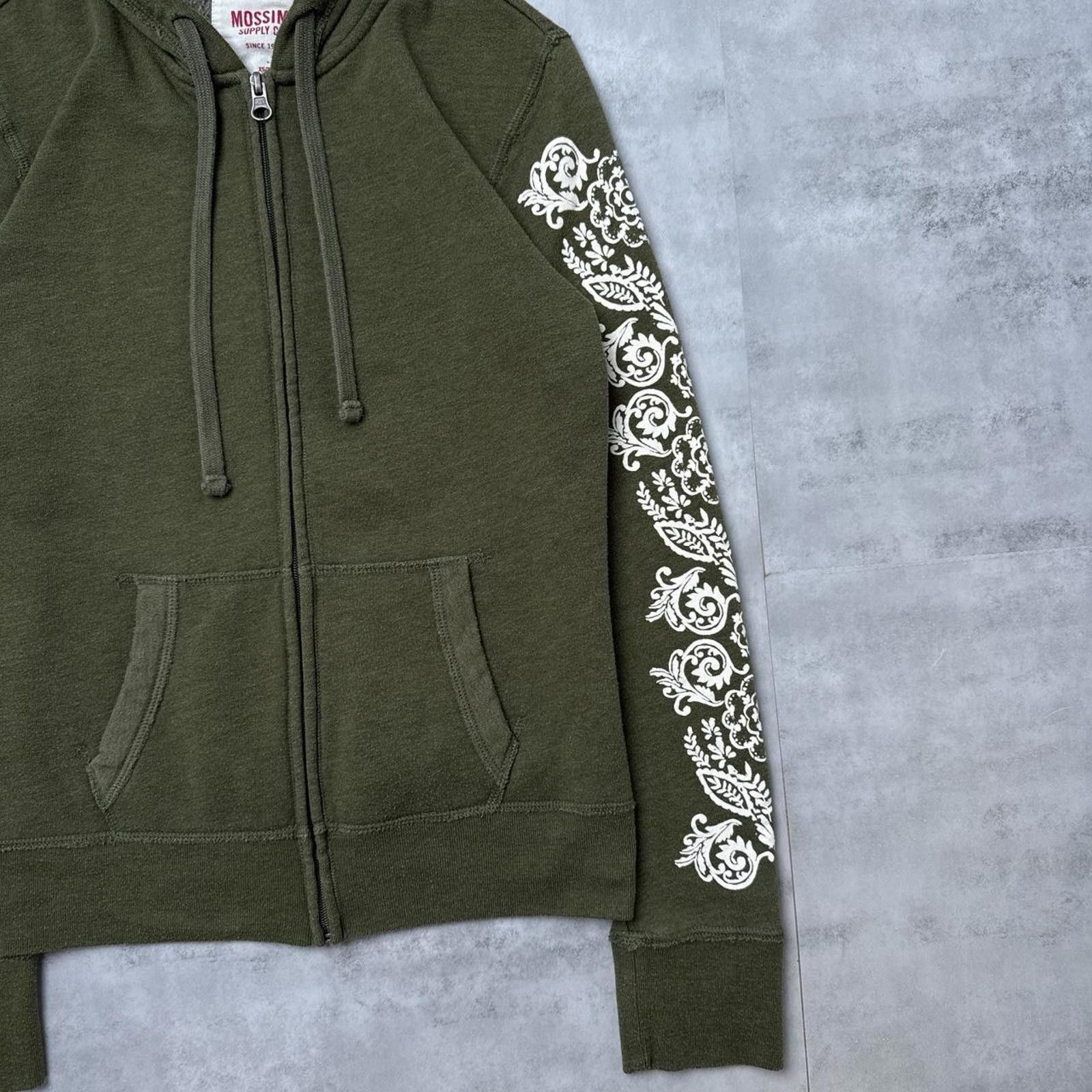 Mossimo Y2K Mossimo Green Zip Up Floral Sleeves Grunge 00s Jacket Size XS / US 0-2 / IT 36-38 - 5 Thumbnail