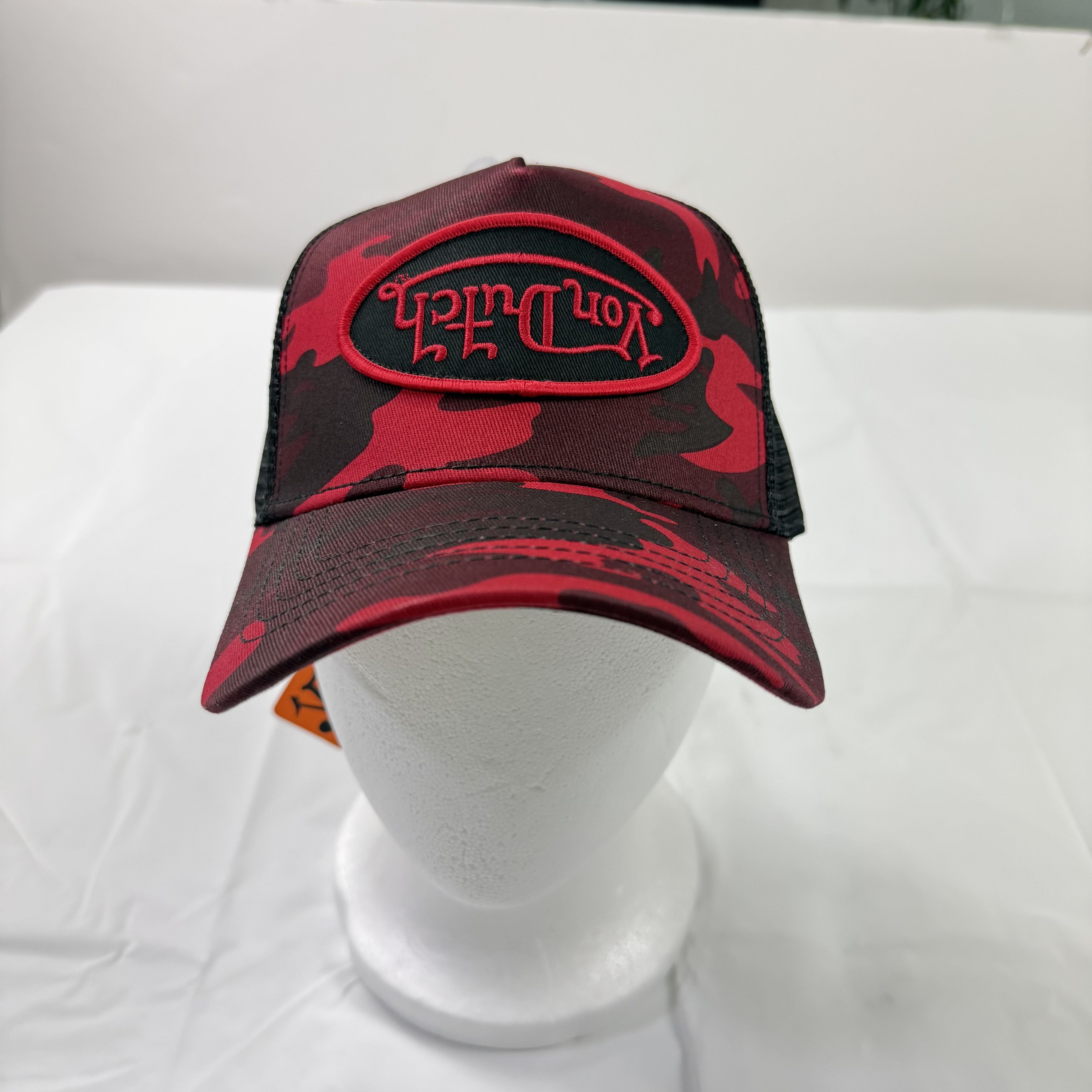 Von Dutch Von Dutch Red Black Camo Trucker Hat Snapback Mesh Cap Size ONE SIZE - 1 Thumbnail