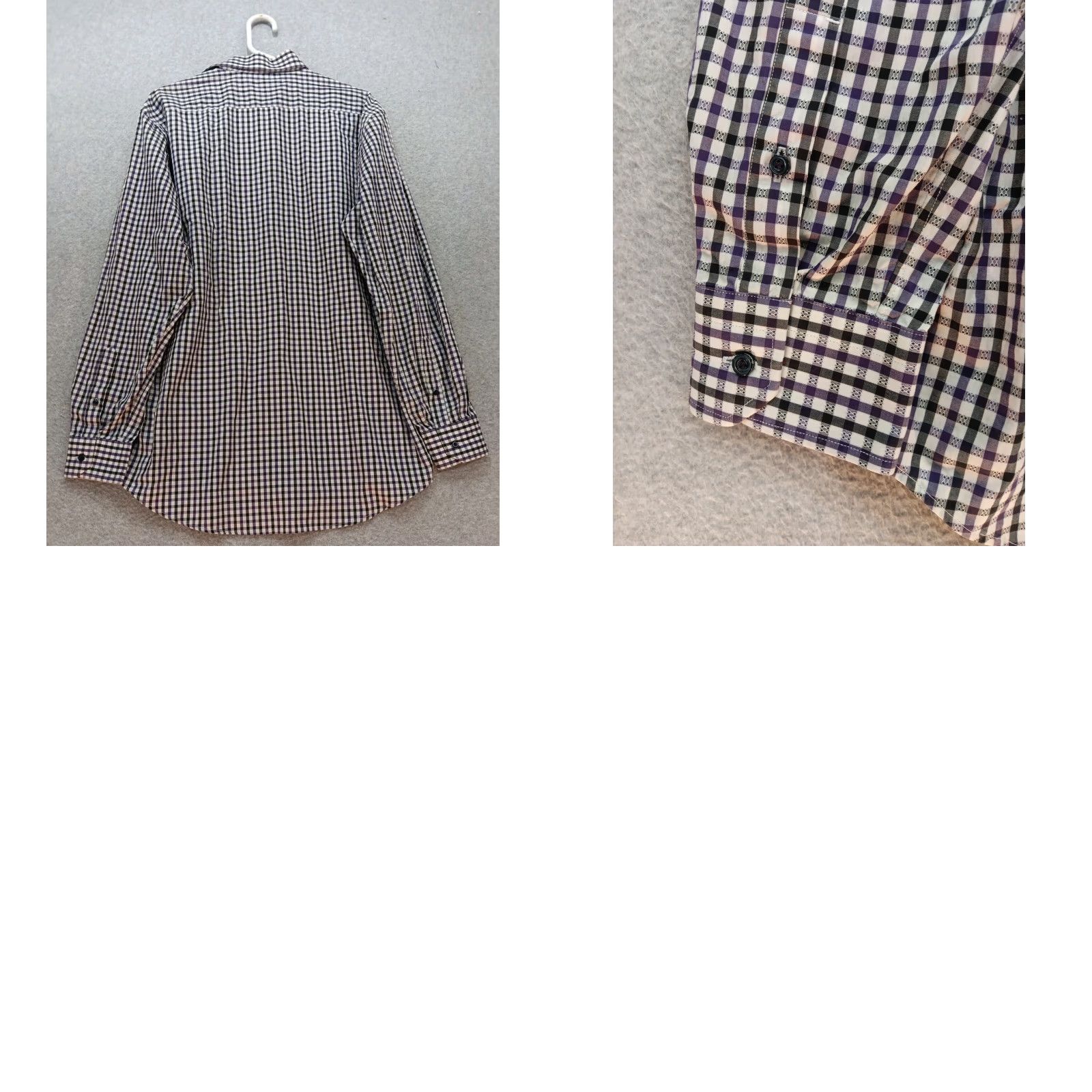 Robert Graham Robert Graham Shirt Mens 44 Purple Black Plaid Long Sleeve Flip Cuff Button-Up Casual Party/Cocktail Travel Size US XXL / EU 58 / 5 - 9 Thumbnail