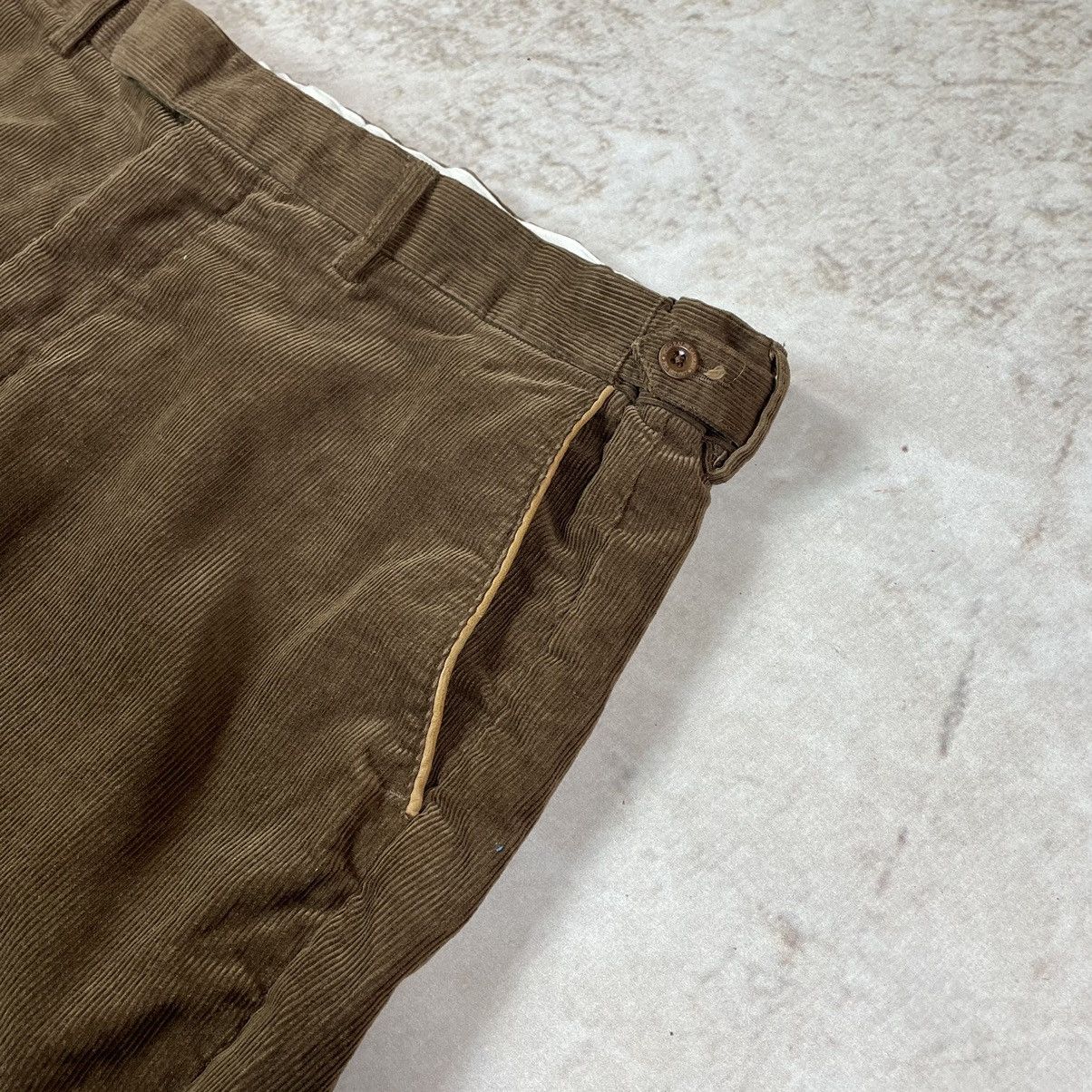 Polo Ralph Lauren × Vintage Vintage Ralph Lauren Oldmoney Brown Corduroy Trousers Size US 38 / EU 54 - 5 Thumbnail