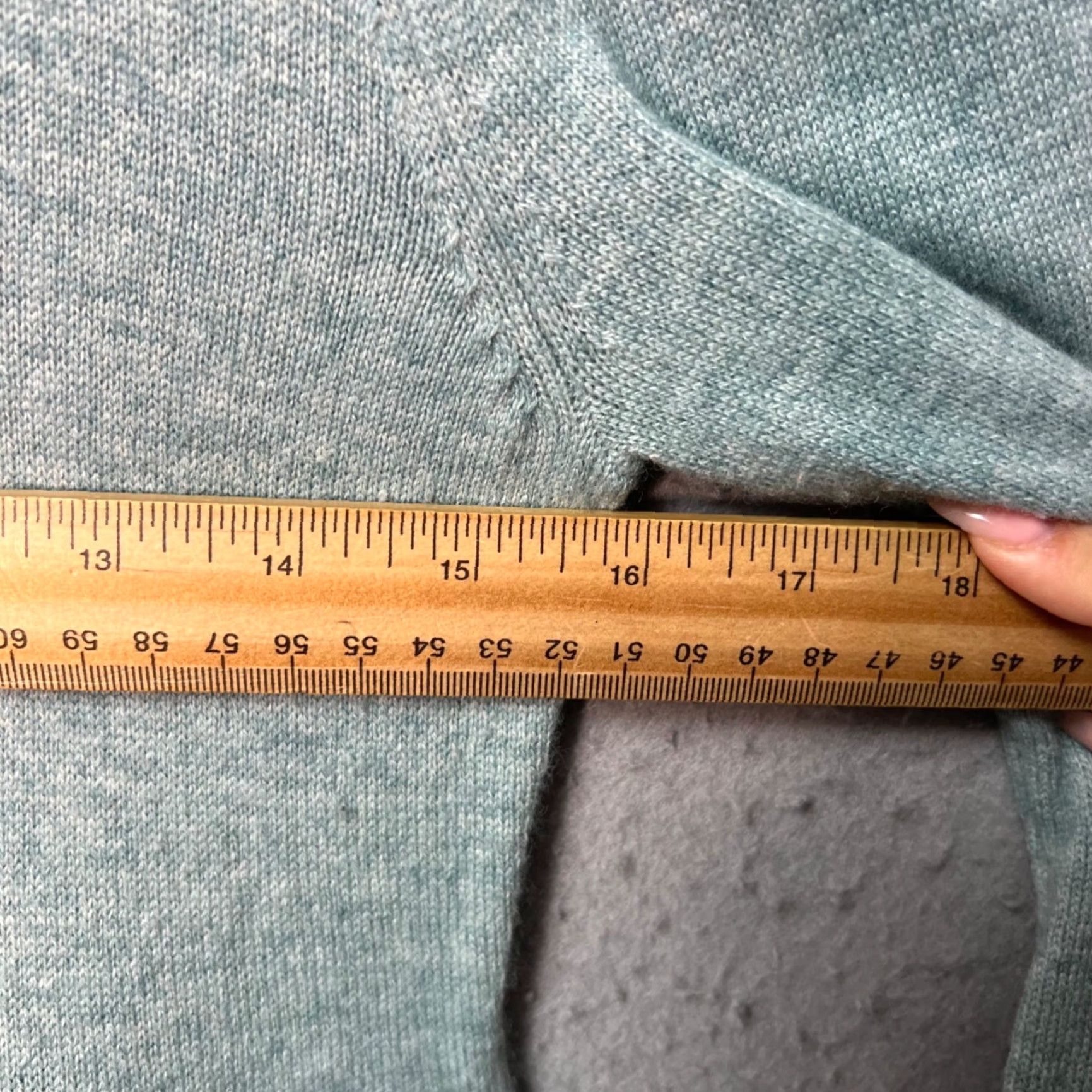 Vintage Seraphine Womens XS Maternity Sweater Dress Light Green Knit Viscose Blend - Solid Knit Mock Neck Long Sleeve Knee Length Casual Dress Size XS / US 0-2 / IT 36-38 - 5 Thumbnail