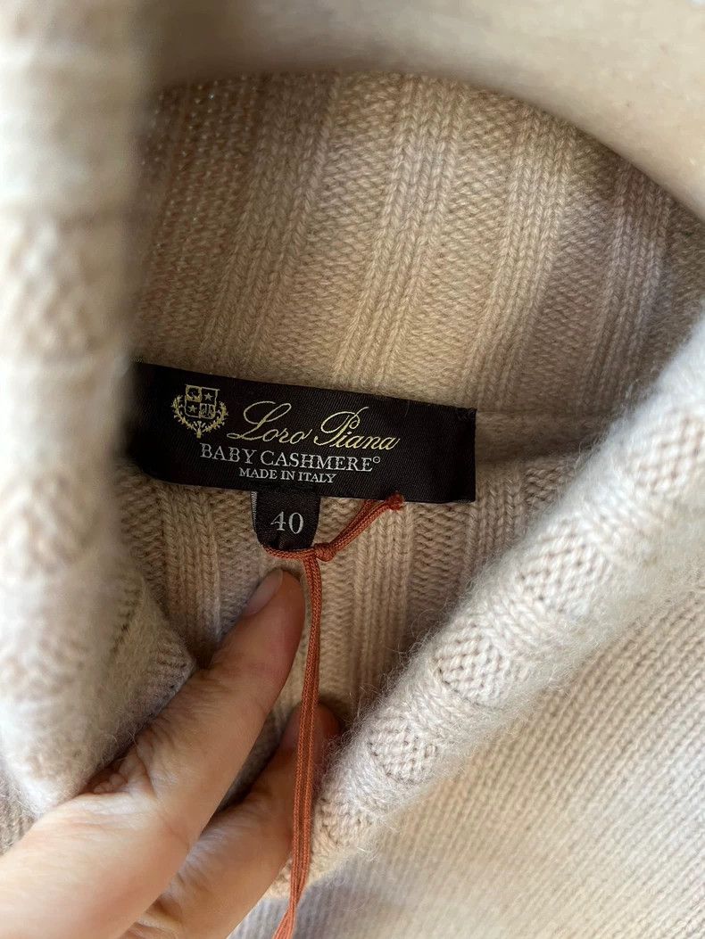 Loro Piana LORO PIANA Light beige baby cashmere sweater Size S / US 4 / IT 40 - 2 Thumbnail
