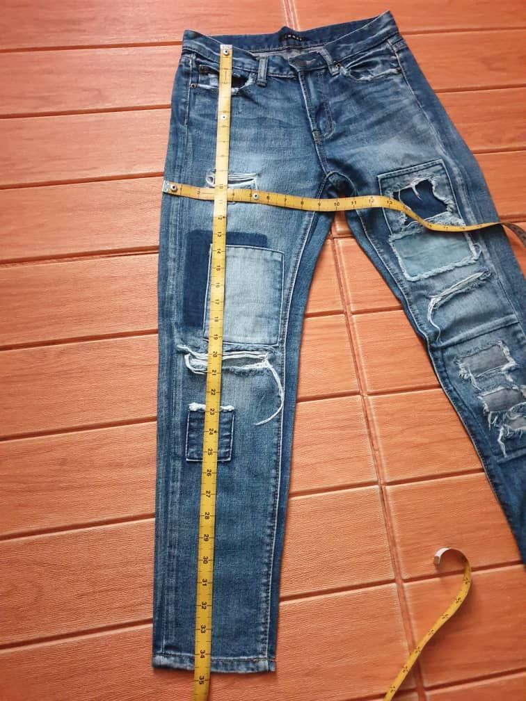 PPFM Igni Japanese brand patchwork distressed punk rock jeans Size US 28 / EU 44 - 4 Thumbnail