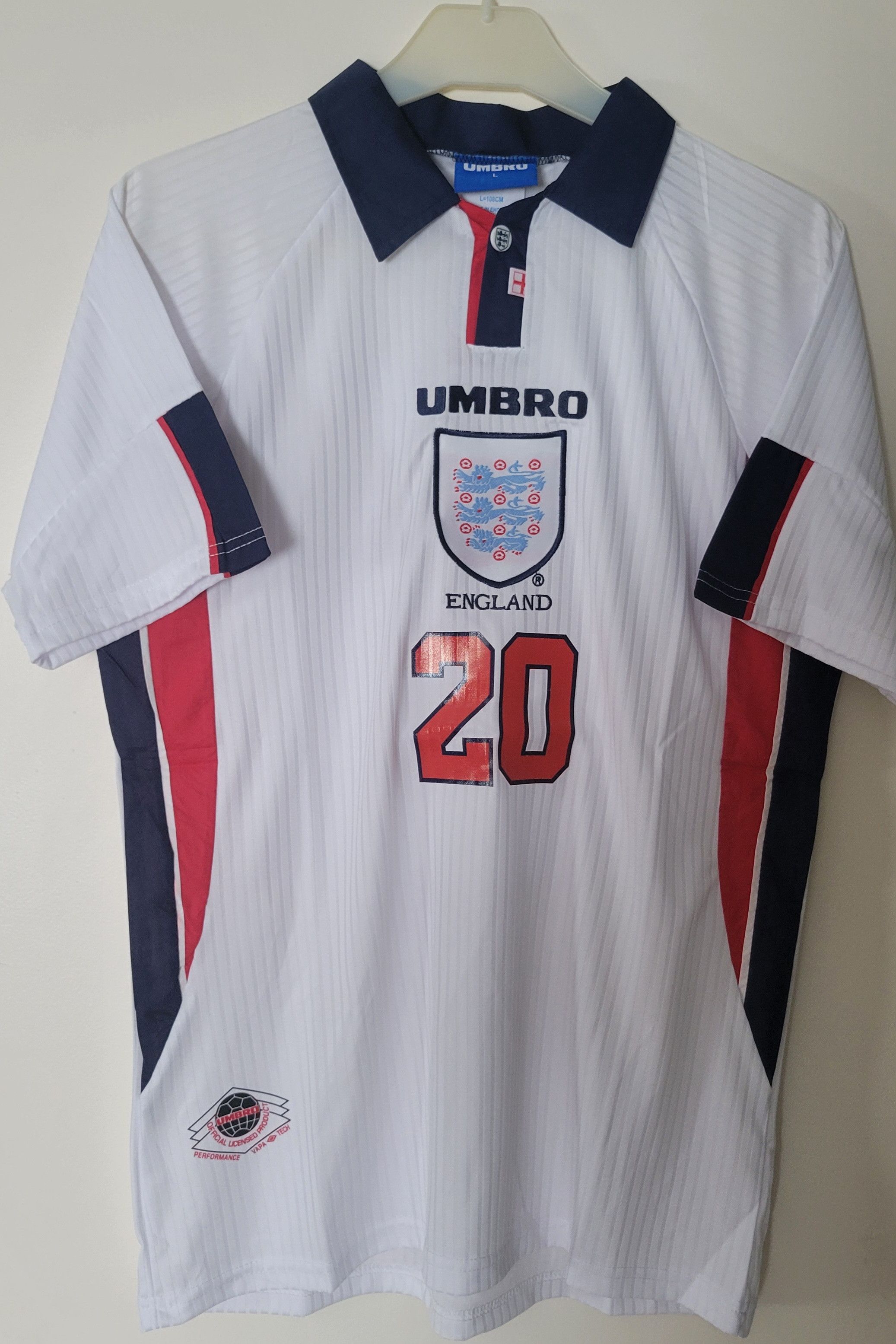 Other Owen 20 England 1998 Vintage Soccer Jersey Trikot Size US L / EU 52-54 / 3 - 3 Thumbnail