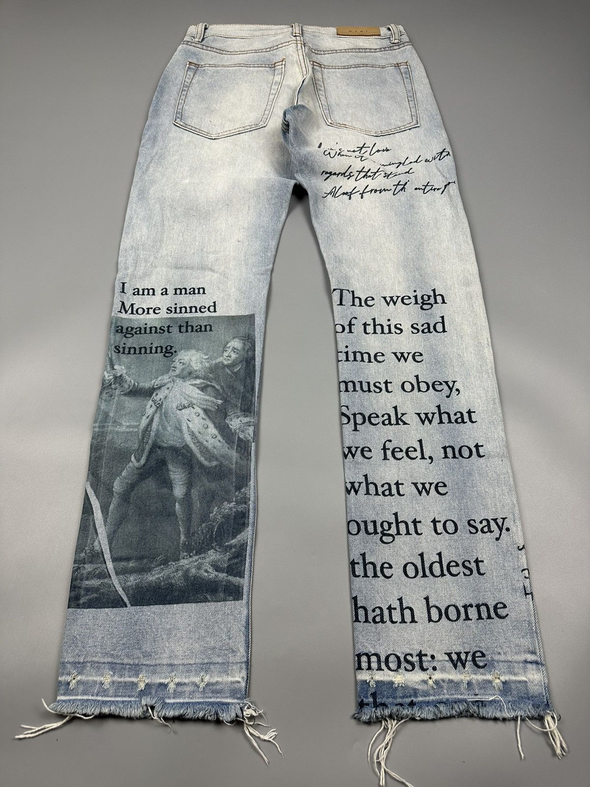 Japanese Brand × MNML 🔥Sick🔥Rare MNML Minimalist Wording Graphic Art Denim Size US 30 / EU 46 - 4 Thumbnail