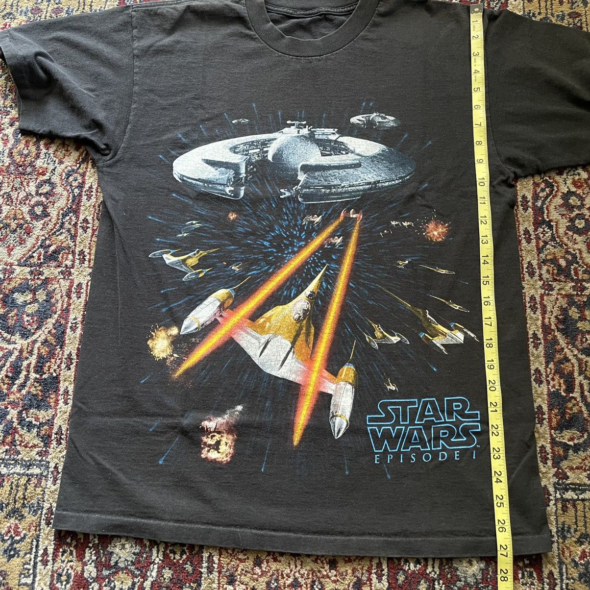 Vintage Vintage Distressed Star Wars Episode I Tshirt Tee 90s size L Size US L / EU 52-54 / 3 - 8 Thumbnail