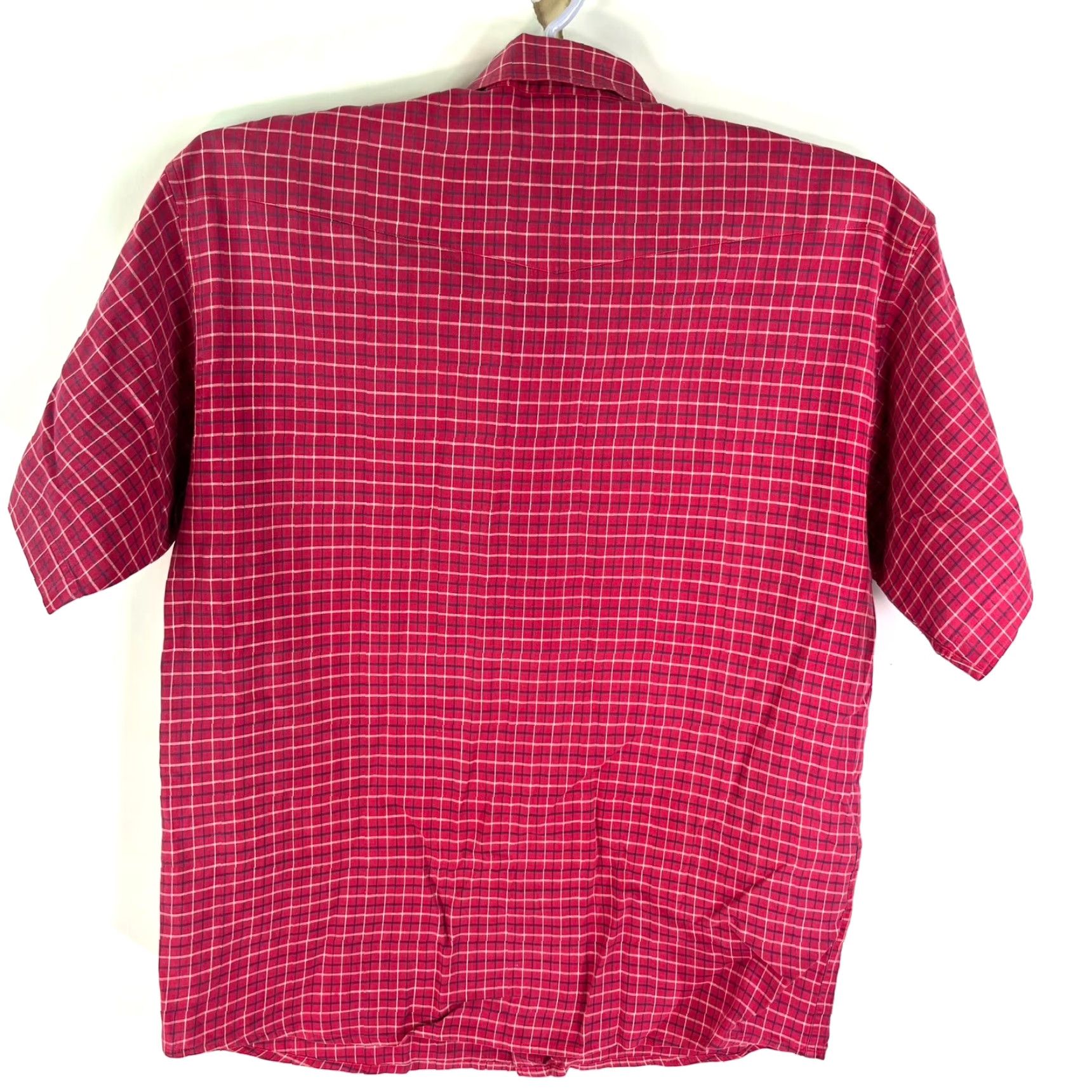 Vintage Panhandle Slim Pearl Snap Checked Button Up Shirt Mens L Red Short Sleeve Size US L / EU 52-54 / 3 - 6 Thumbnail