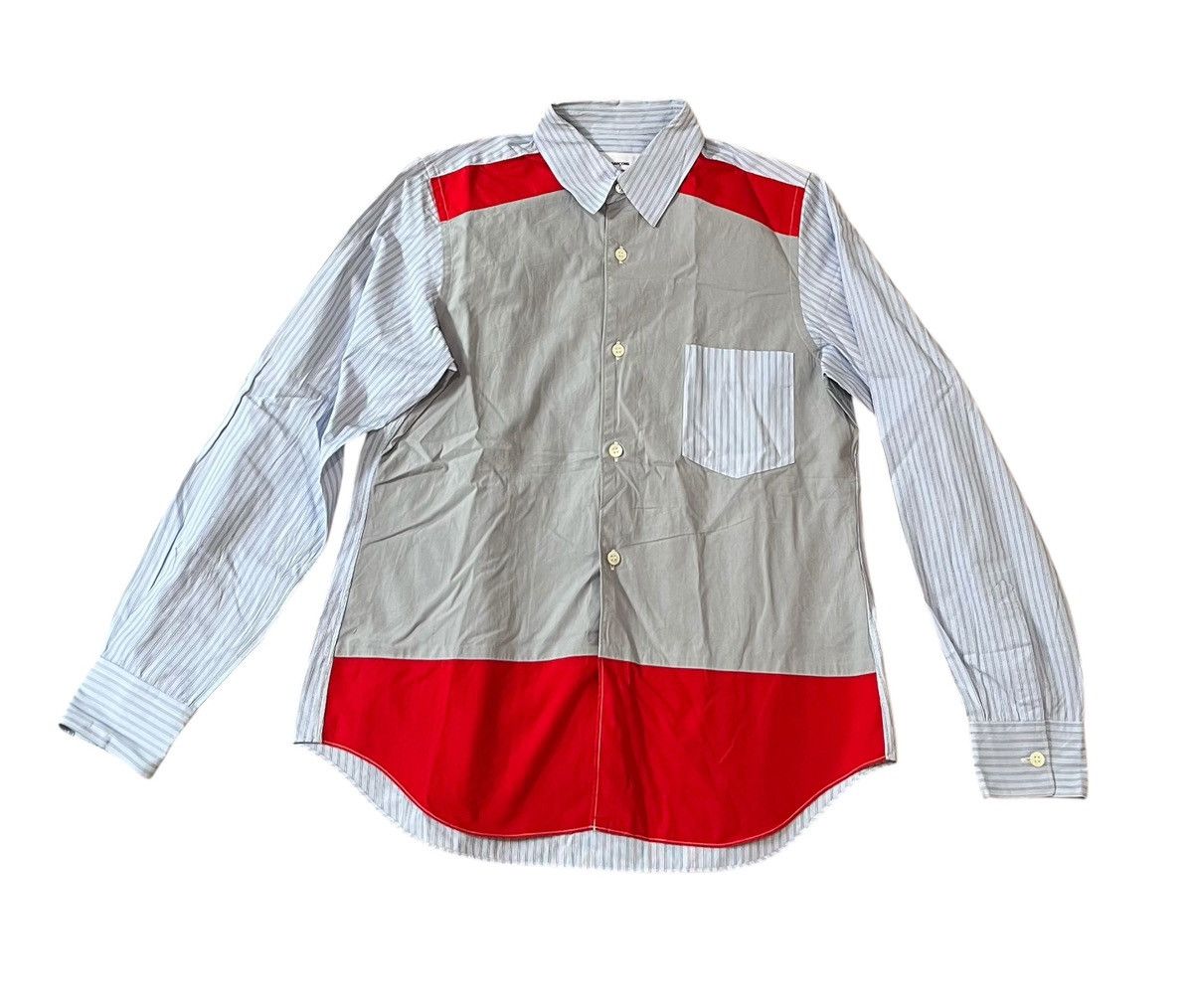 Comme des Garcons *FINAL DROP* Cdg girl AD2014 striped patchwork button up Size US S / EU 44-46 / 1 - 1 Thumbnail