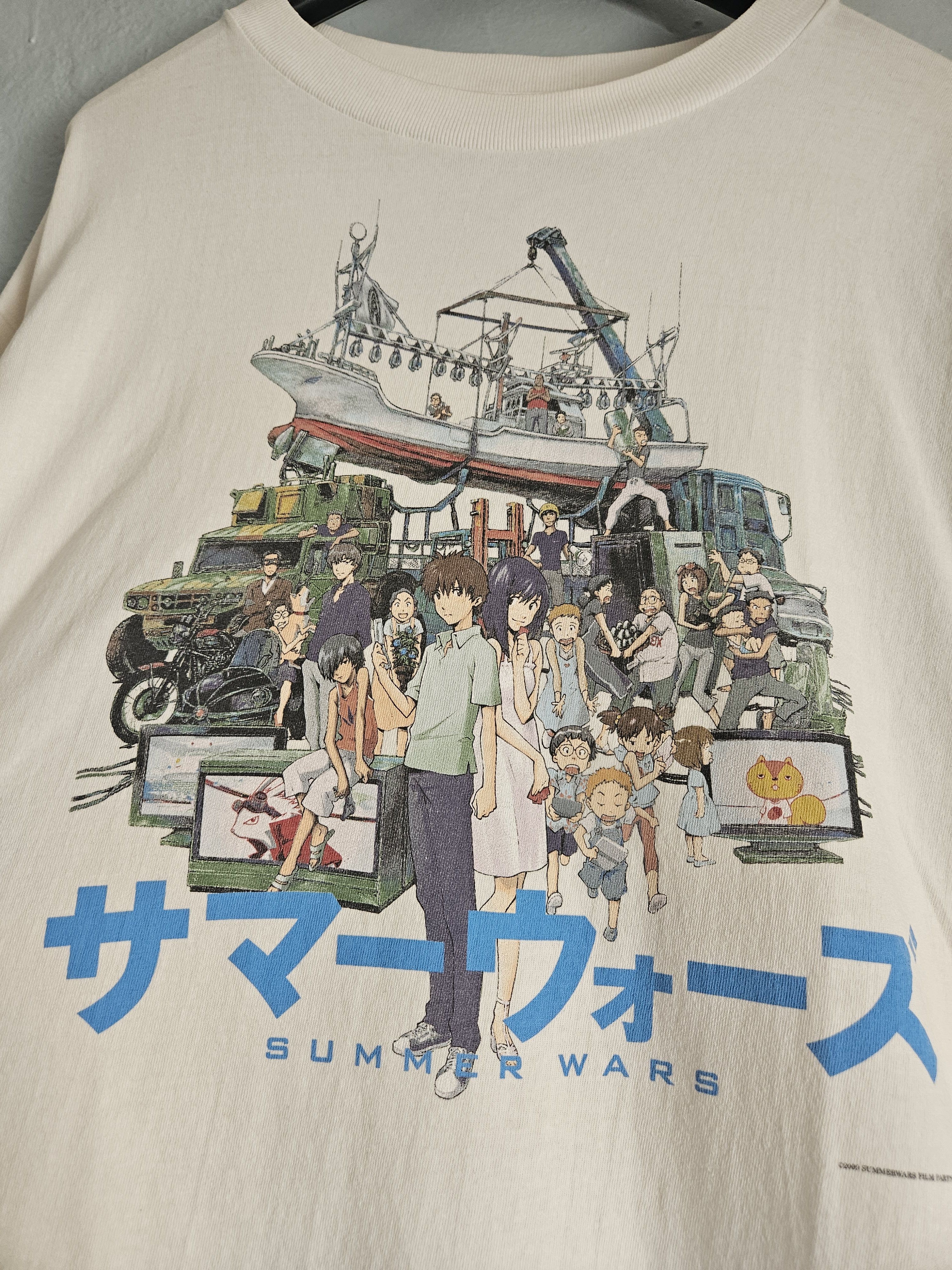 Saint Michael Summer Wars Studio Chizu Geeks Rule White T Shirt Size US XL / EU 56 / 4 - 3 Thumbnail