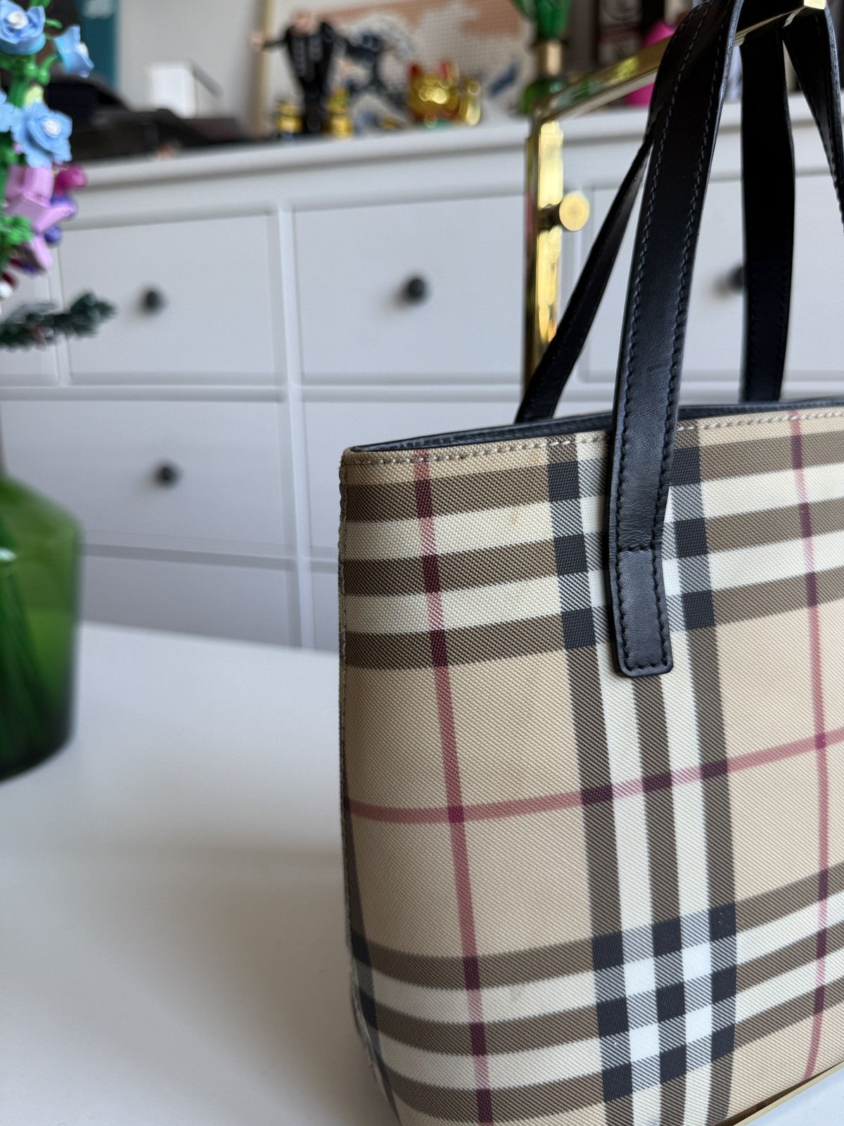 Burberry × Vintage Vintage y2k Burberry bucket handbag nova check avantgarde 90s Size ONE SIZE - 8 Thumbnail