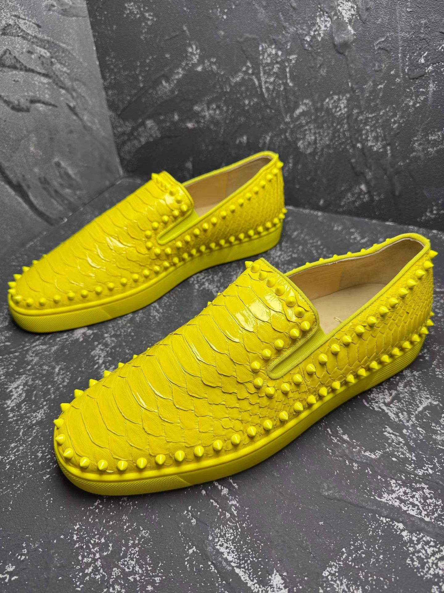 Christian Louboutin Christian Louboutin Trim Studded Red Sole Sneakers Q10 Size US 10.5 / EU 43-44 - 1 Thumbnail