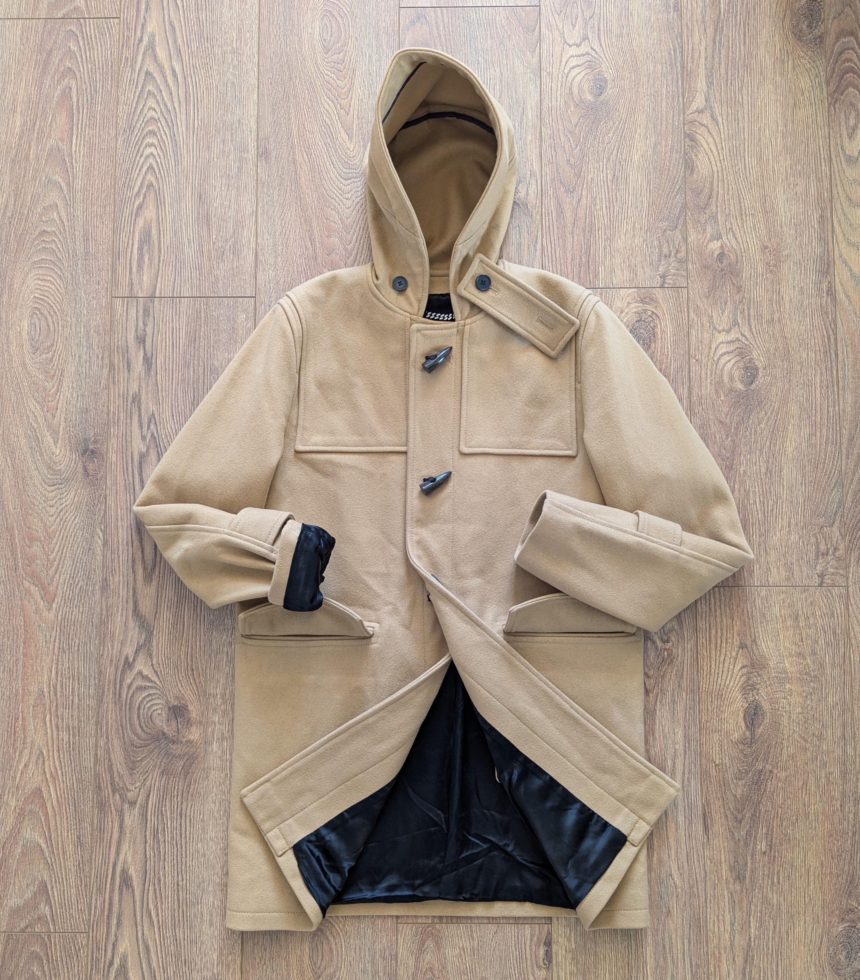 Sandro SANDRO Paris Hooded Wool Duffle Coat Size M Made In UKRAINE Size US M / EU 48-50 / 2 - 8 Thumbnail