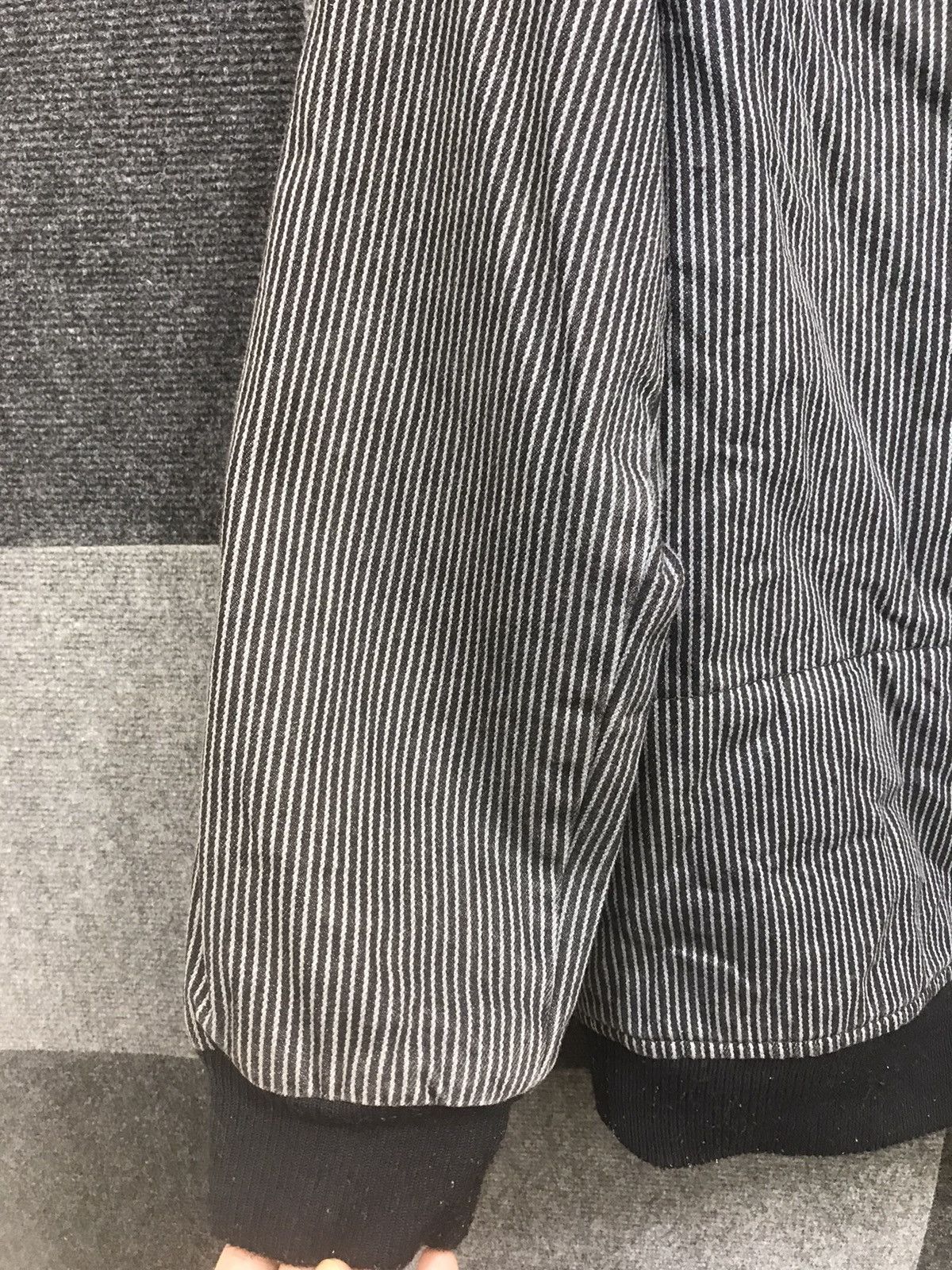 Japanese Brand Japanese Brand Hickory Stripe Hoodie Bomber Jacket Size US S / EU 44-46 / 1 - 5 Thumbnail