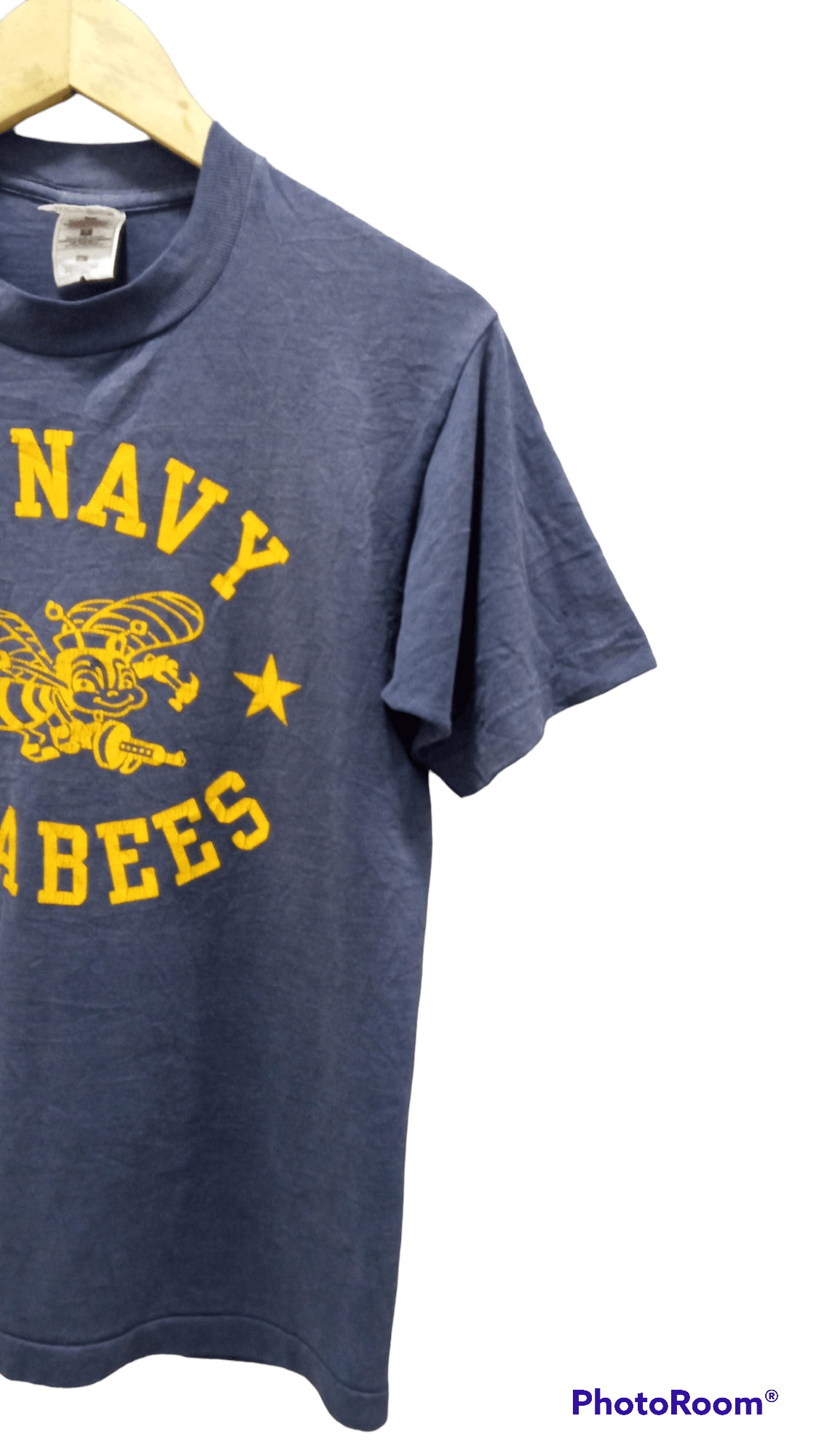 Fruit Of The Loom × Vintage 🔥🔥Vintage 90s USN US Navy Seabees T-Shirt Size US S / EU 44-46 / 1 - 3 Thumbnail