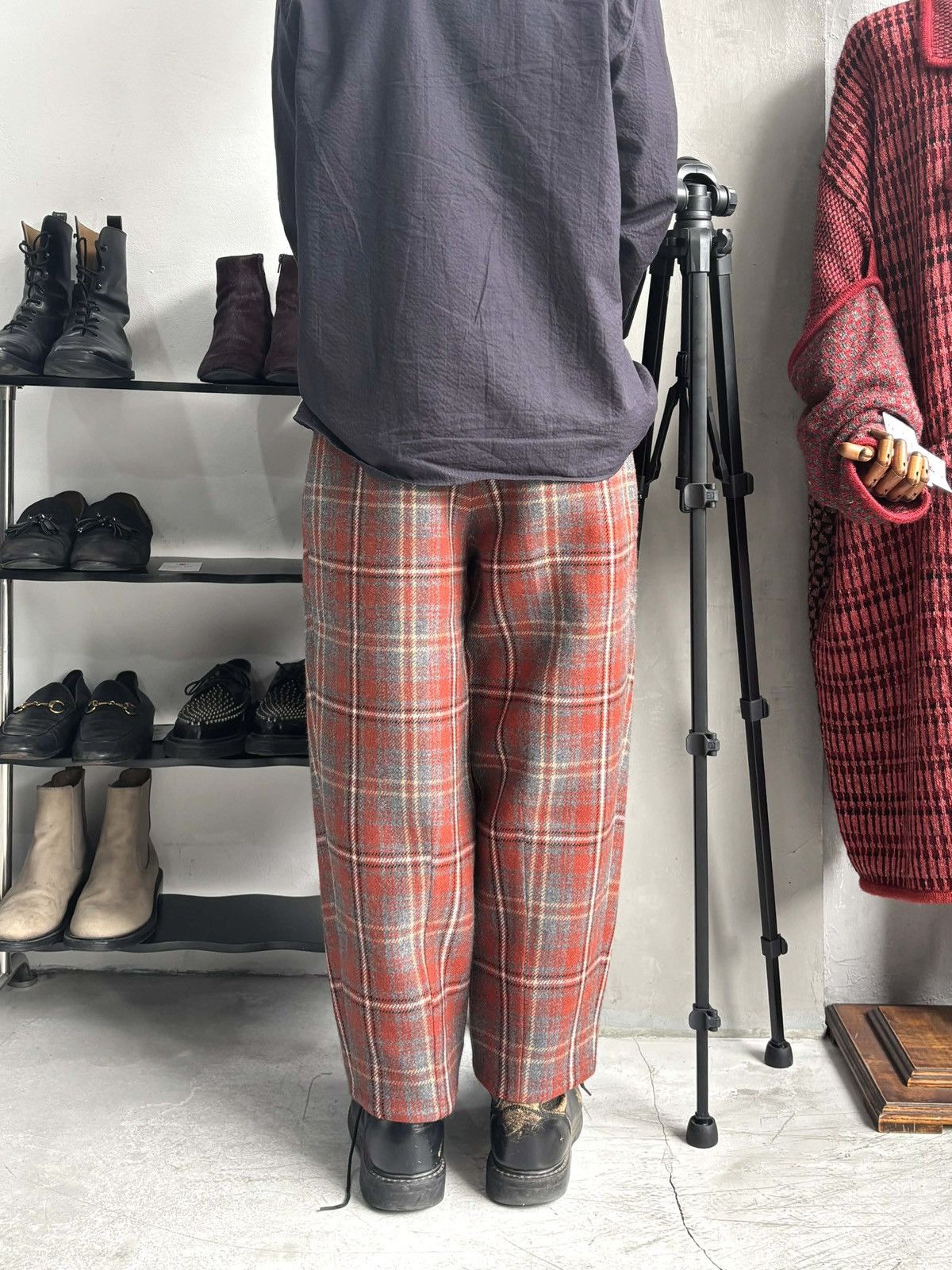 Y's Y’s Plaid Wool Trousers Size US 31 - 3 Thumbnail