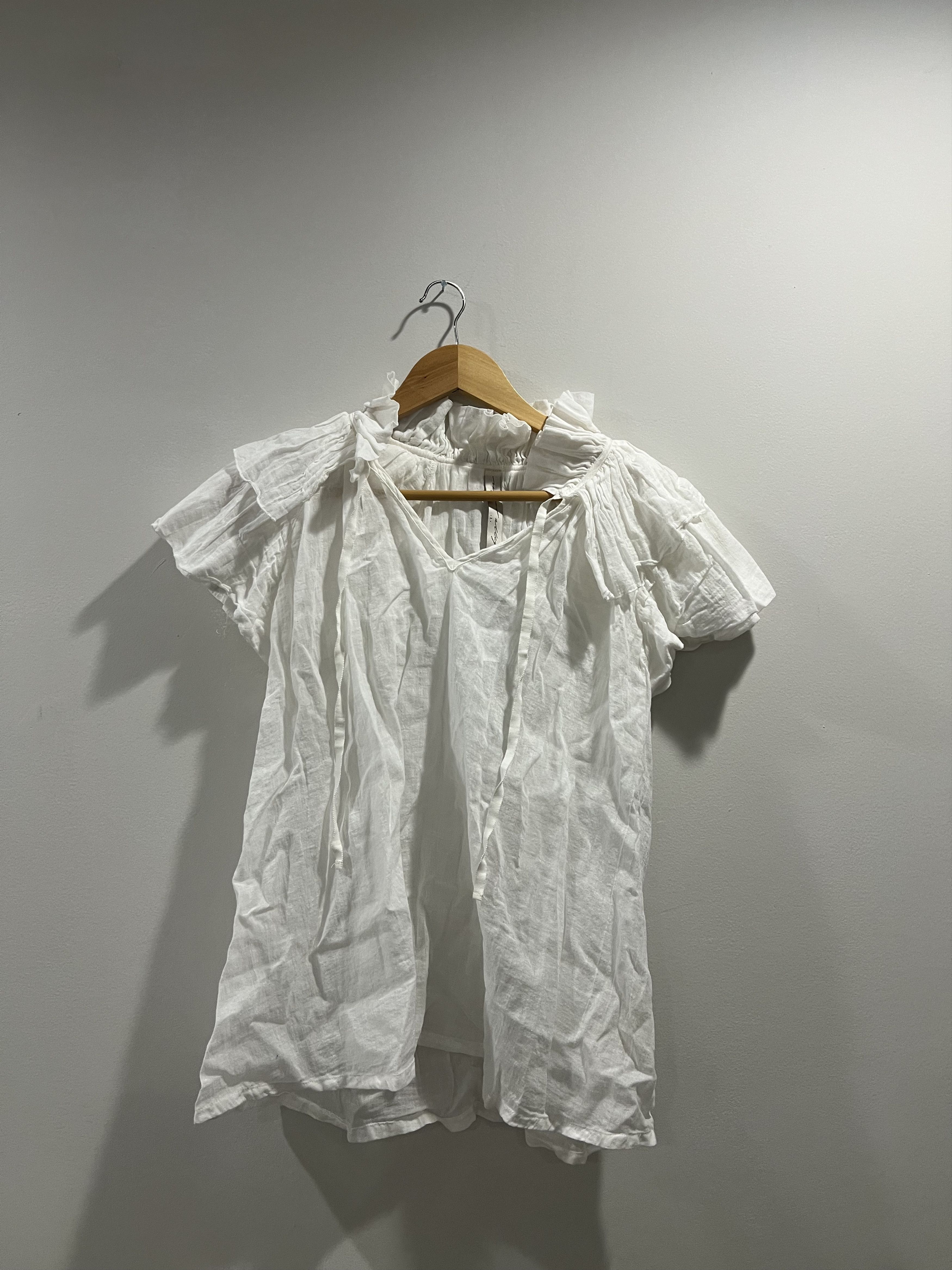 Other Raquel Allegra Lotus Cotton Blouse 'Washed White' Brand New Size S / US 4 / IT 40 - 1 Thumbnail