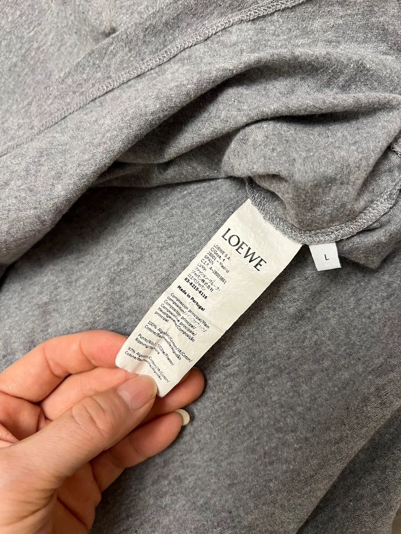 Loewe LOEWE Light gray thin short sleeve T-shirt Size L / US 10 / IT 46 - 6 Thumbnail