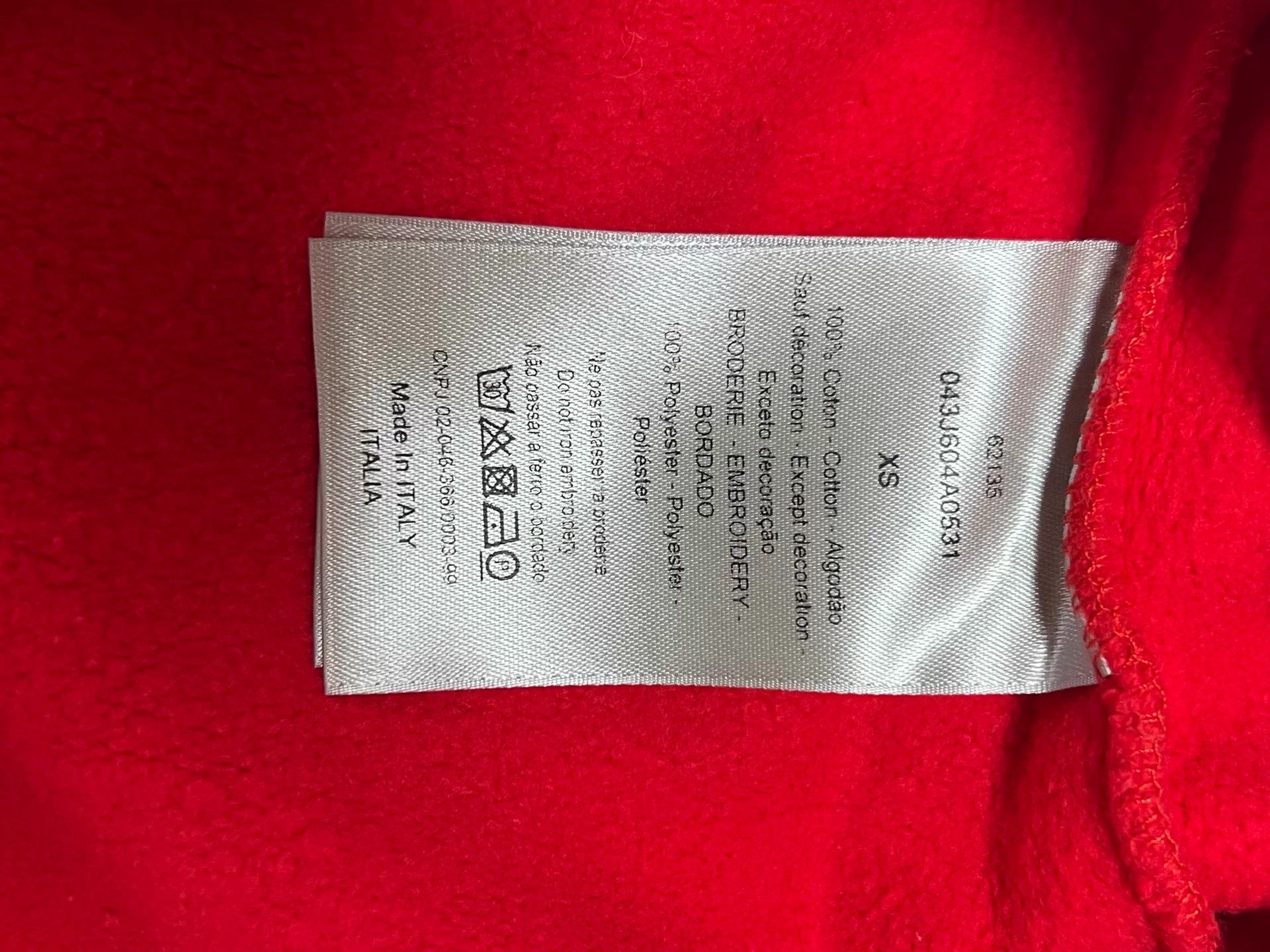 Dior Dior Red Pin Logo Embroidery Sweatshirt XS Size US XS / EU 42 / 0 - 6 Thumbnail