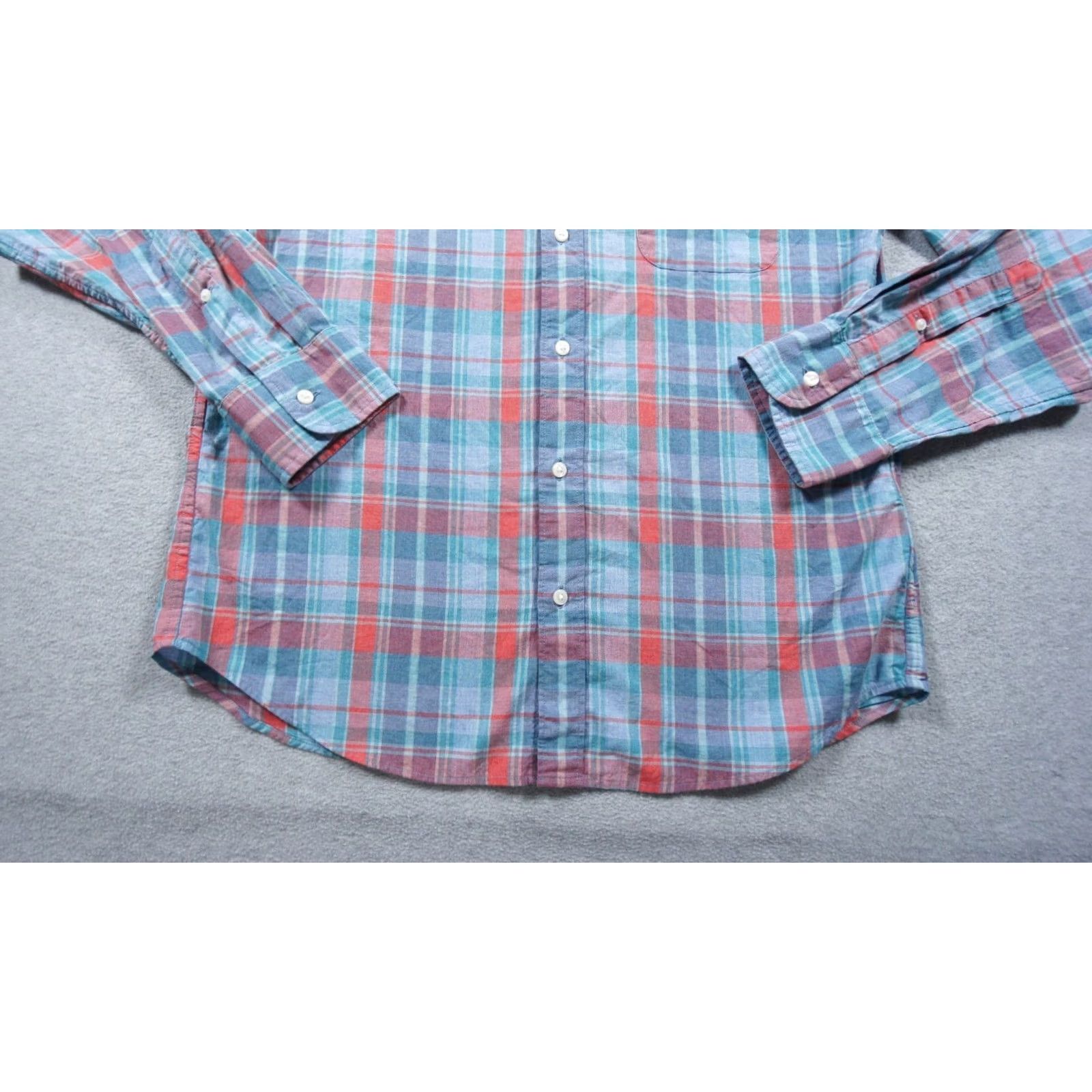 J.Crew JCrew Shirt Mens Medium Button-Down Slim Fit Plaid Business Work Long Sleeve Size US M / EU 48-50 / 2 - 4 Thumbnail