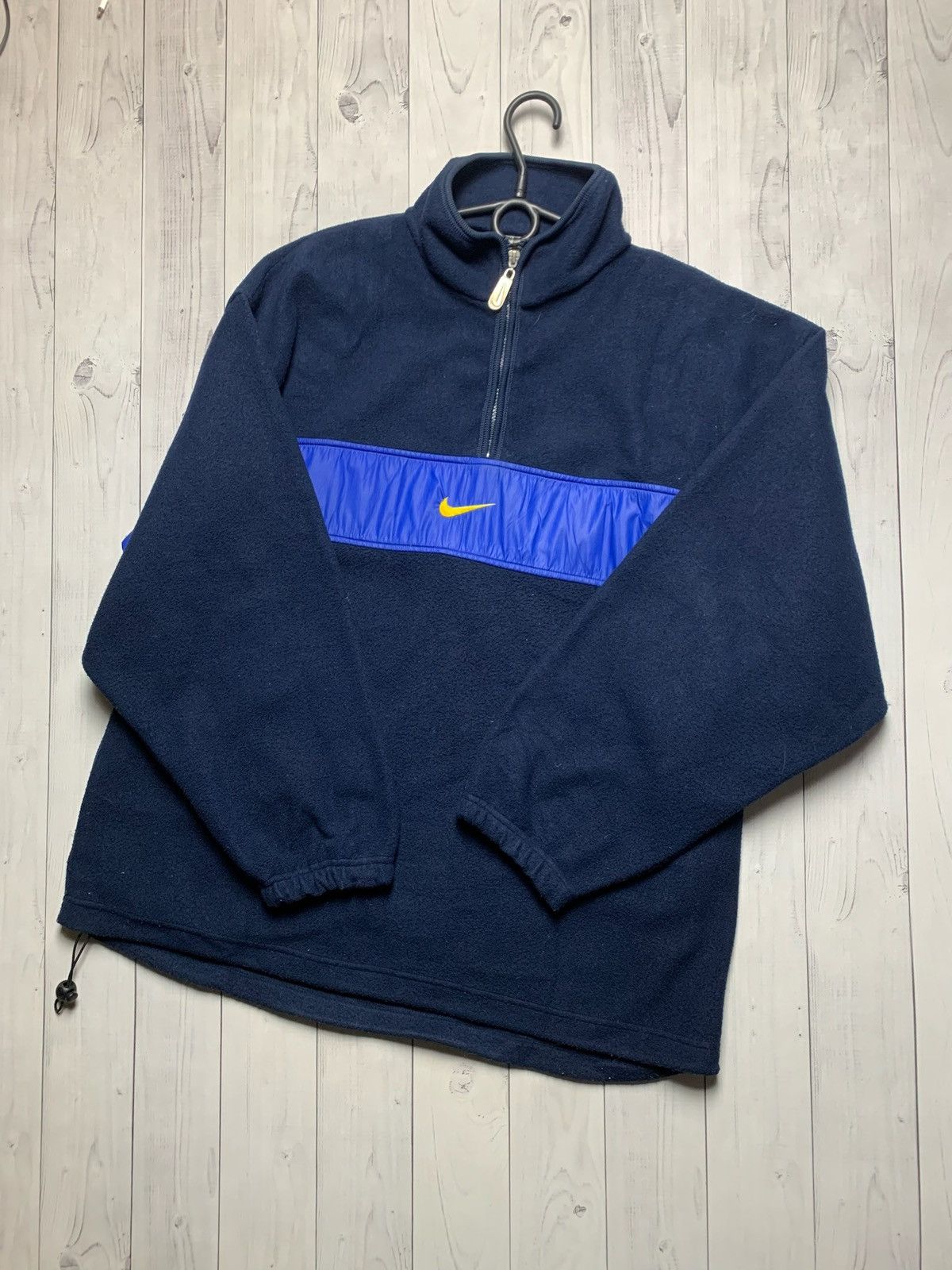 Vintage Vintage Nike Fleece jacket zip 1/4 size L logo Size US L / EU 52-54 / 3 - 3 Thumbnail