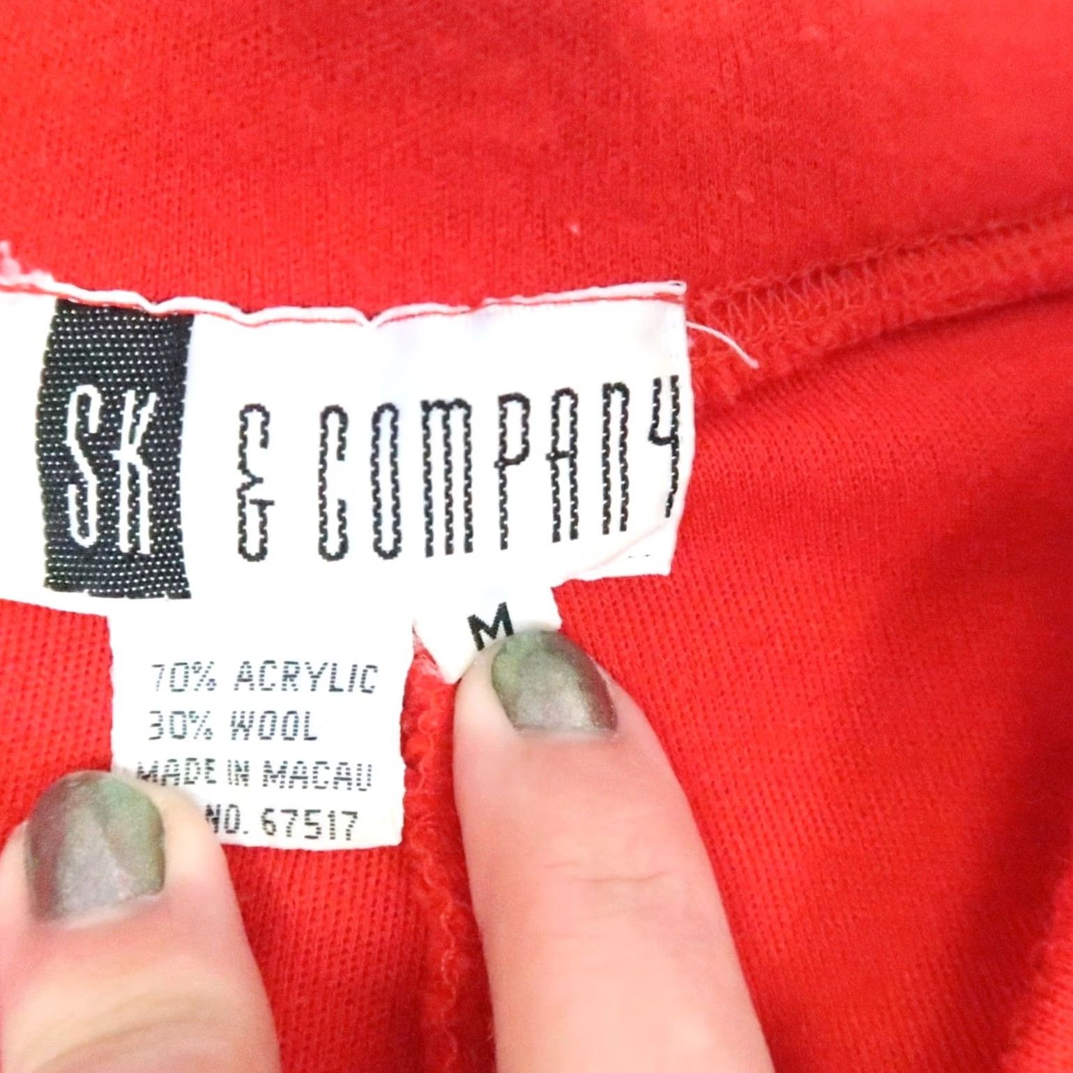 Vintage VINTAGE 90s SK & Company Red Wool Blend A-Line Knit Midi Skirt M WOMENSIZE Regular Size Medium Red 90s Vintage Ladies Skirtse Size 32" / US 10 / IT 46 - 4 Thumbnail