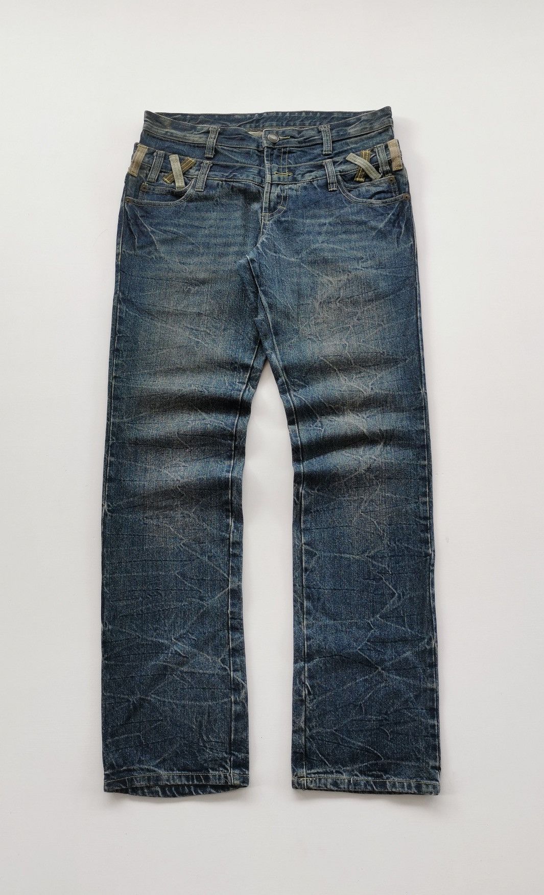 Other Whiskers Unbrand Double Waist Jeans Size US 34 / EU 50 - 4 Thumbnail