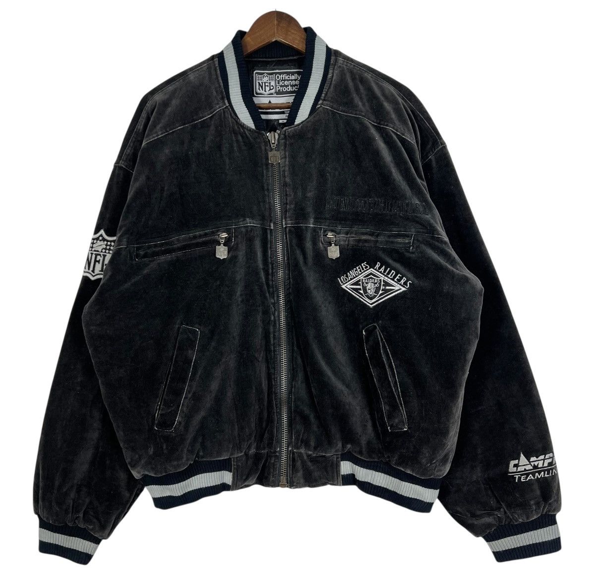 NFL 90s Vintage LOS ANGELES RAIDERS Jacket Size US M / EU 48-50 / 2 - 2 Thumbnail