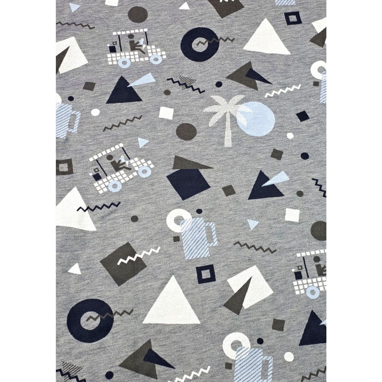 TravisMathew Travis Mathew Polo Shirt Mens M Gray Blue Geometric Print Pima Cotton Golf Polo Shirt M Gray Geometric Print Travis Mathew Size US M / EU 48-50 / 2 - 7 Thumbnail