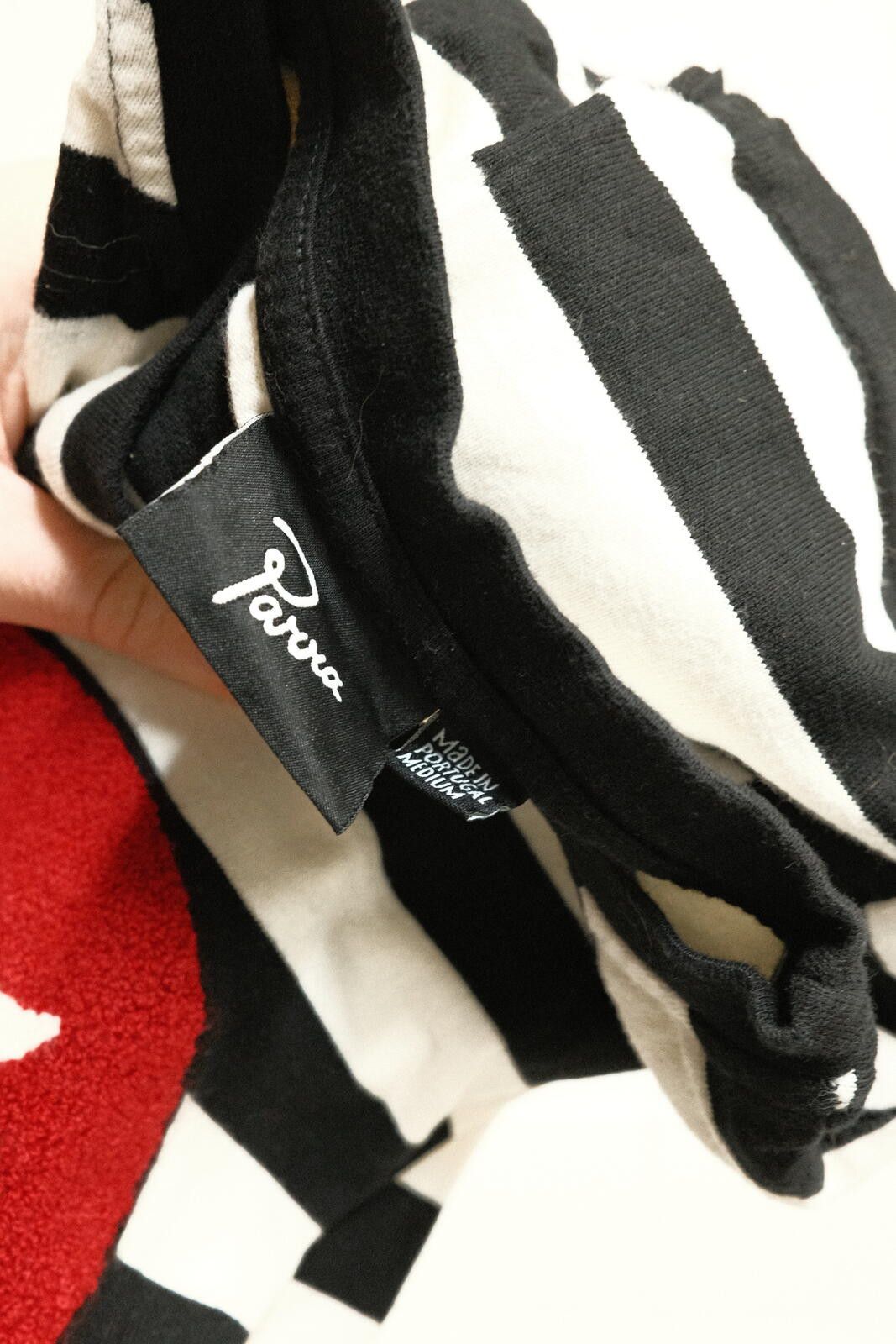 Parra Parra Black and White Striped Long Sleeve Shirt with Red 'P' Size US M / EU 48-50 / 2 - 3 Thumbnail