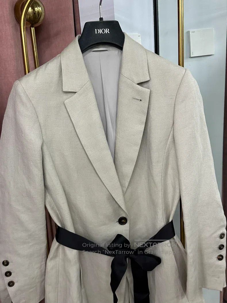 Brunello Cucinelli Brunello Cucinelli Tie Belt Suit Jacket Jacket Size XS / US 0-2 / IT 36-38 - 2 Thumbnail