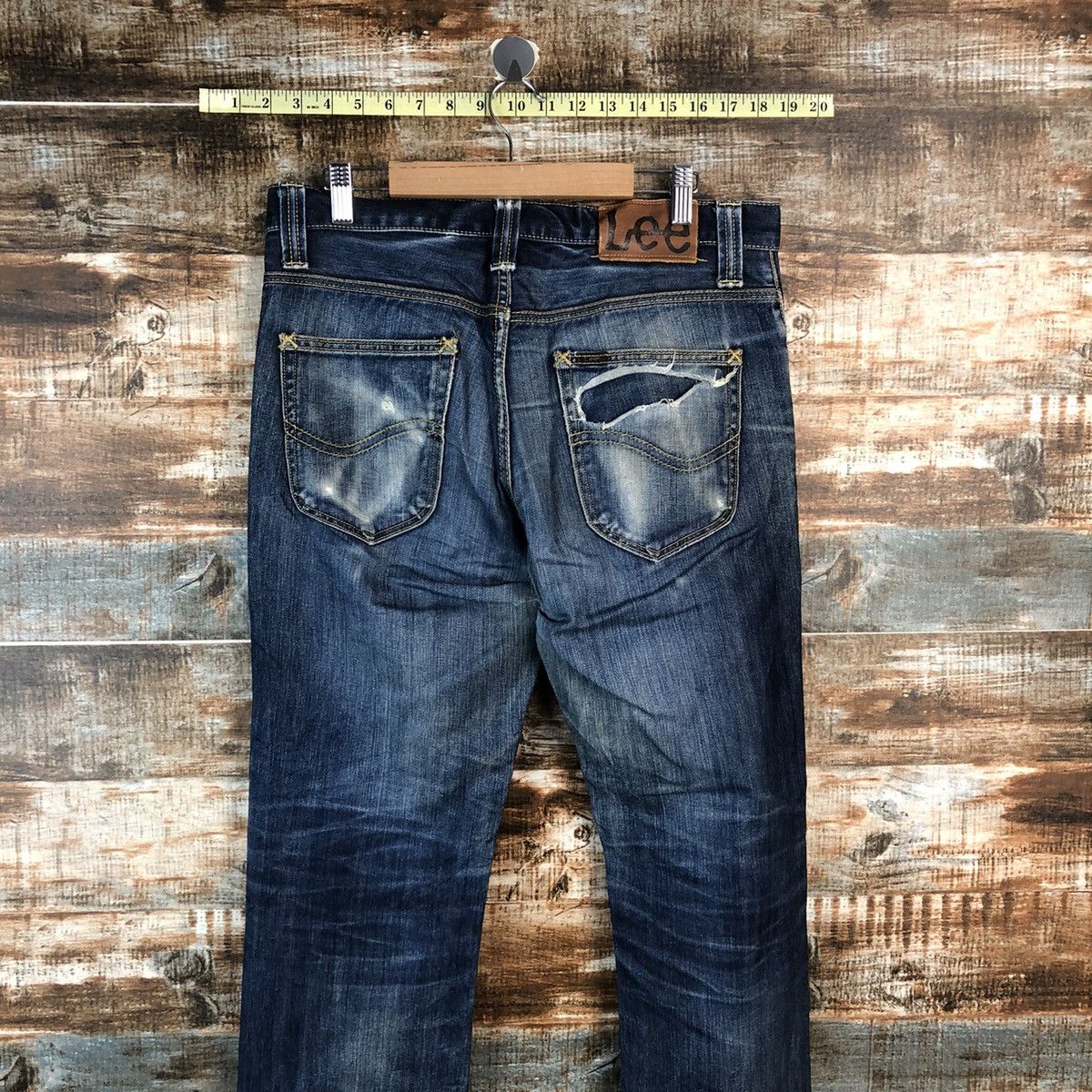 Lee Lee Black Distressed Denim Pants #A2136 Size US 32 / EU 48 - 14 Thumbnail