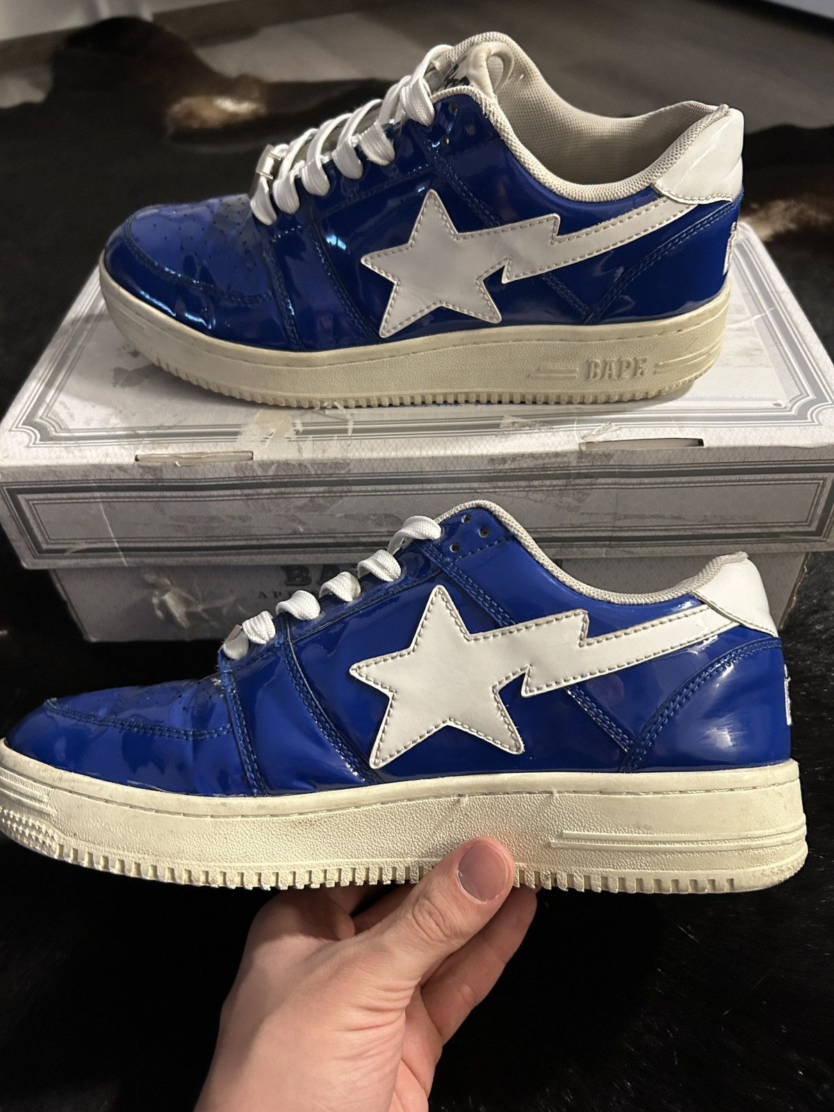 Bape Bapesta ”Blue Patent” Size US 9.5 / EU 42-43 - 2 Thumbnail